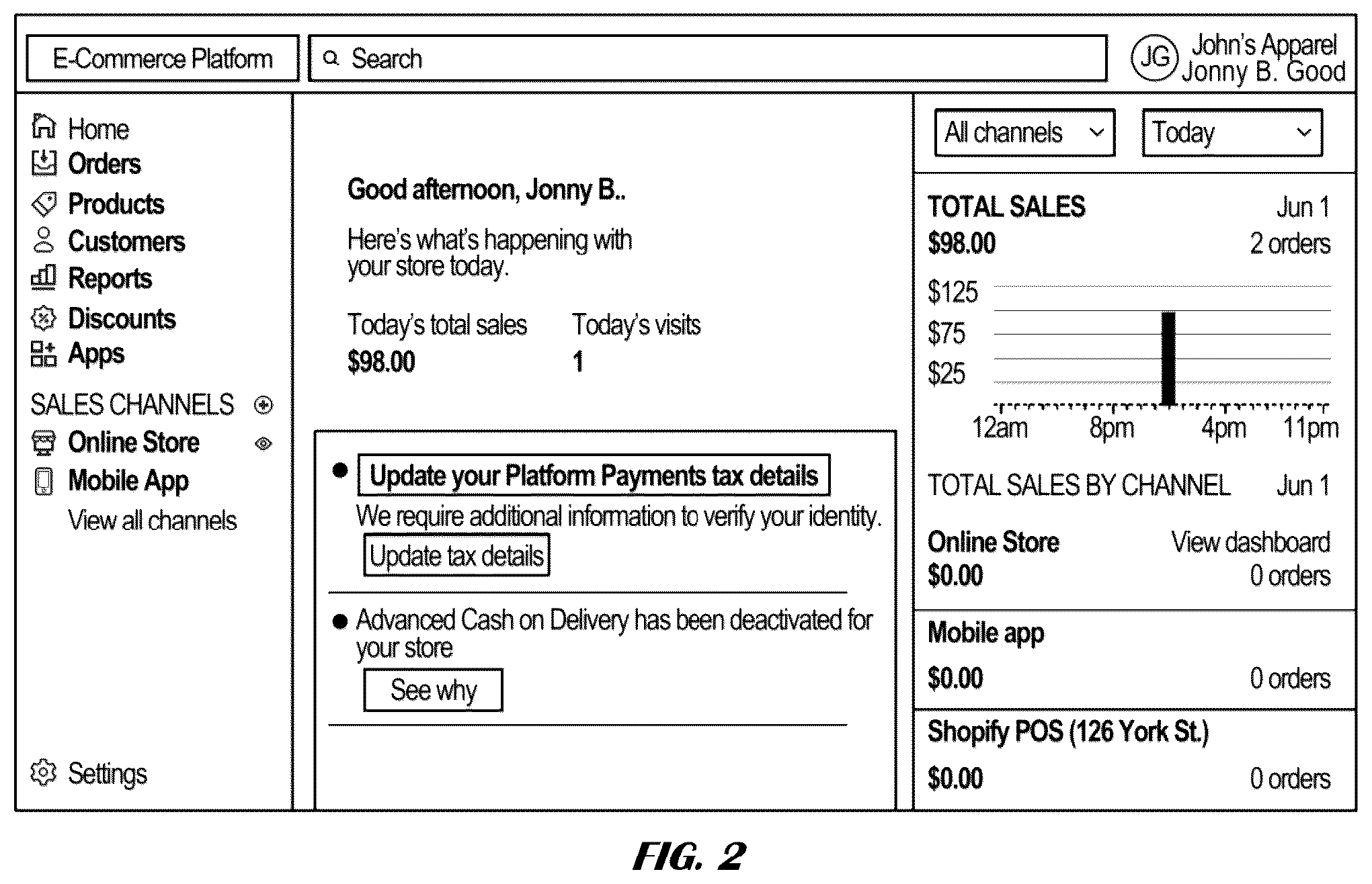 Patent US12347046 Figure 2 – Augmented reality enabled dynamic product presentation