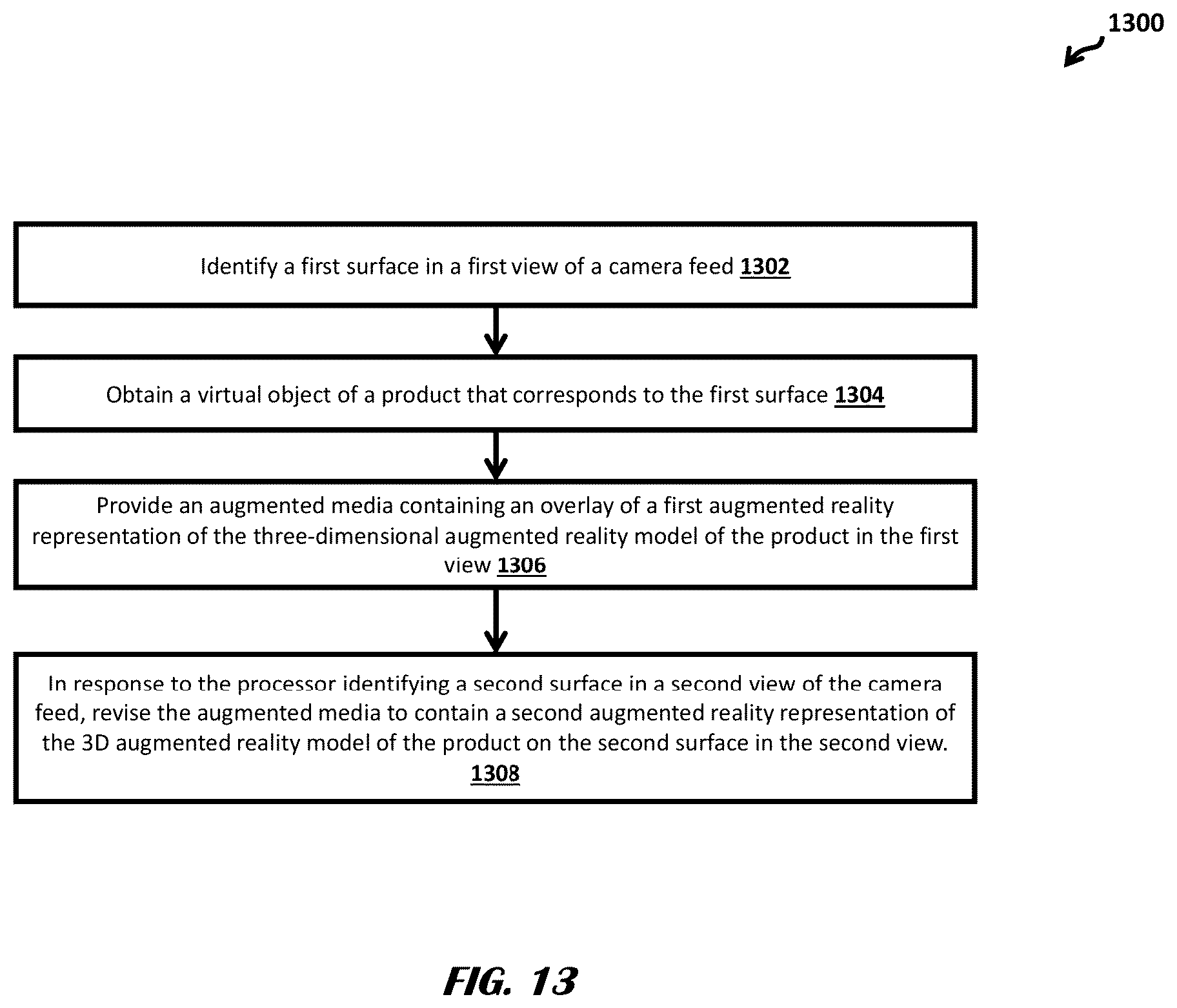 Patent US12347046 Figure 13 – Augmented reality enabled dynamic product presentation