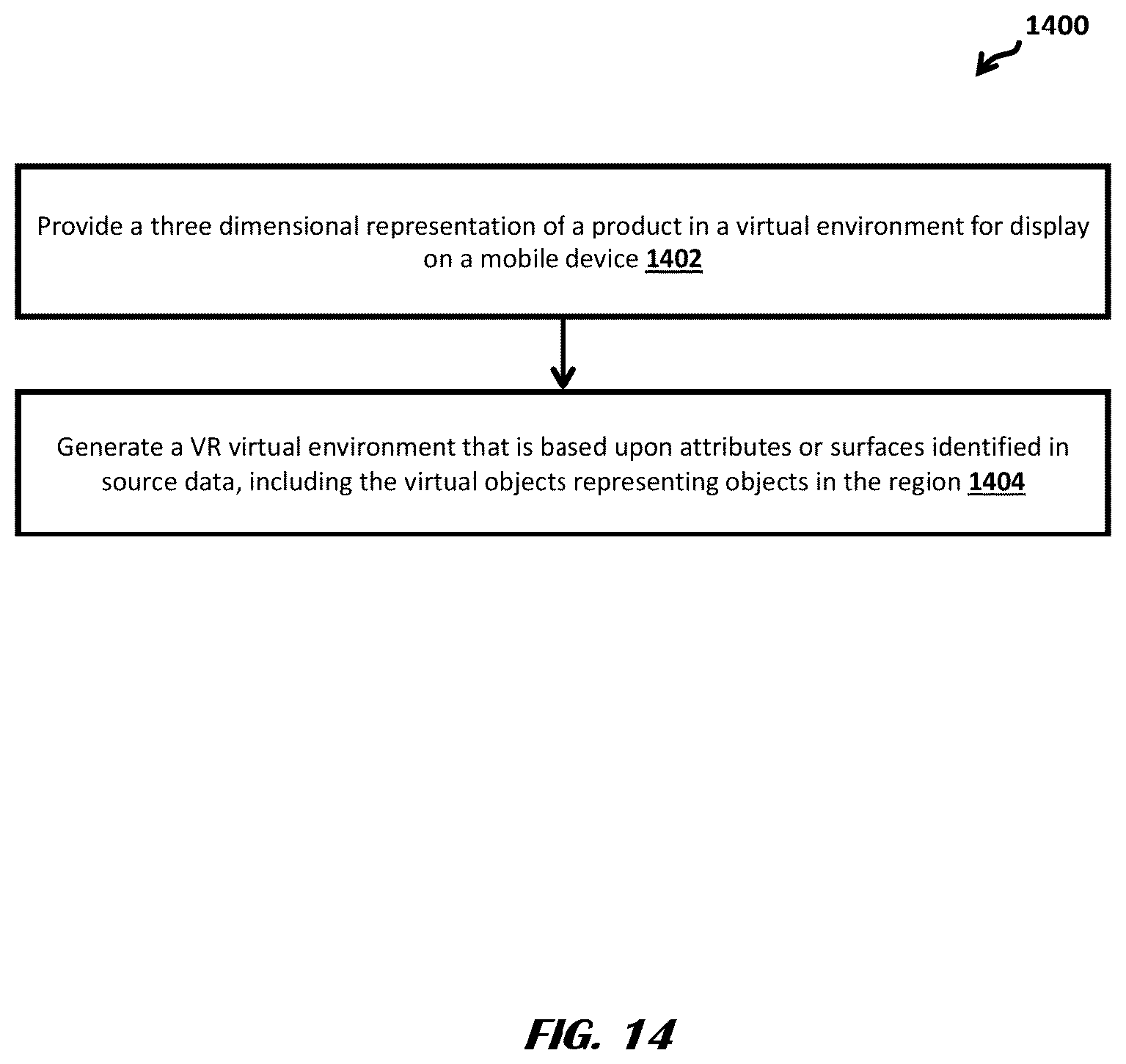 Patent US12347046 Figure 14 – Augmented reality enabled dynamic product presentation