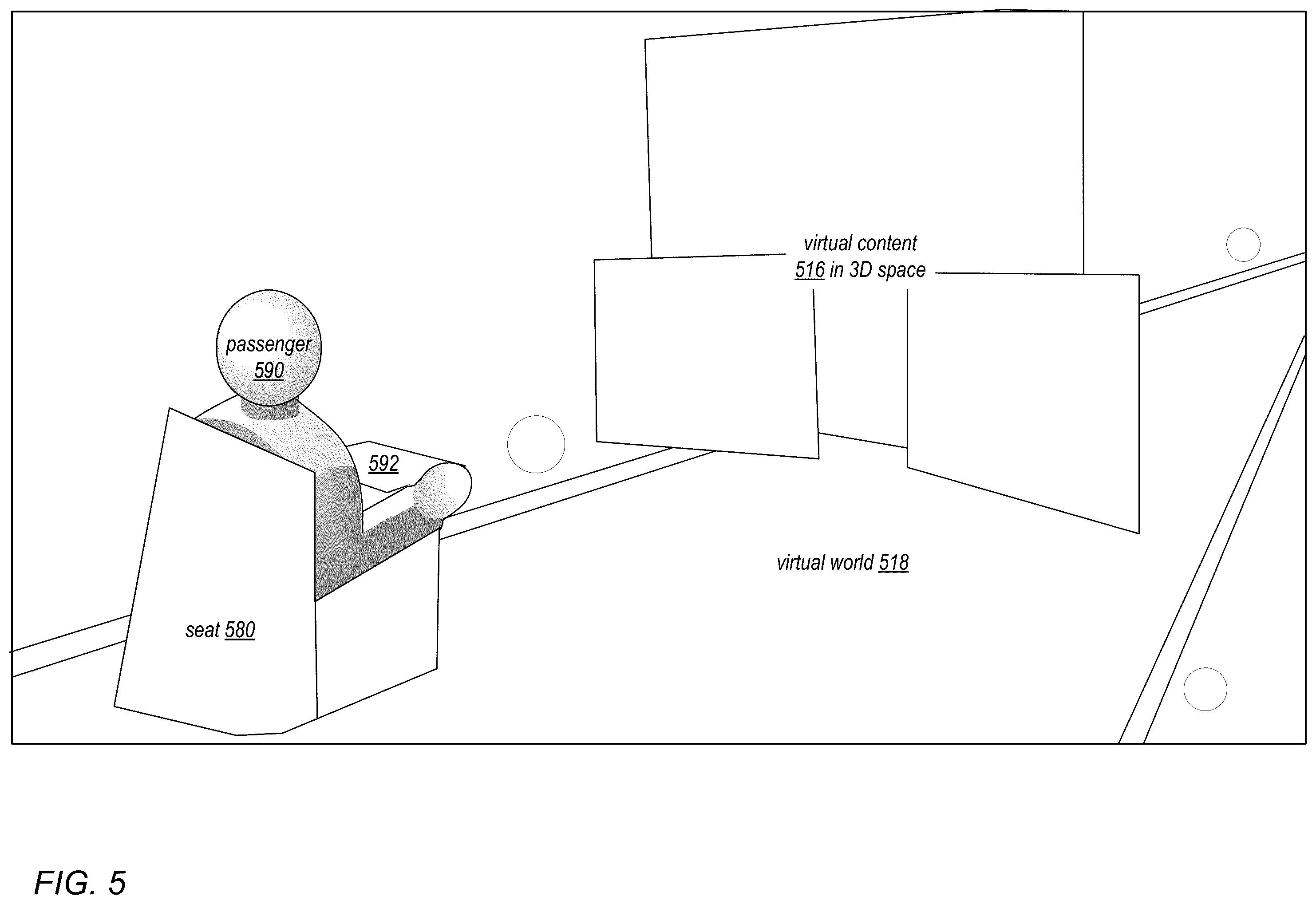 Patent US12347047 Figure 5 – Immersive virtual display
