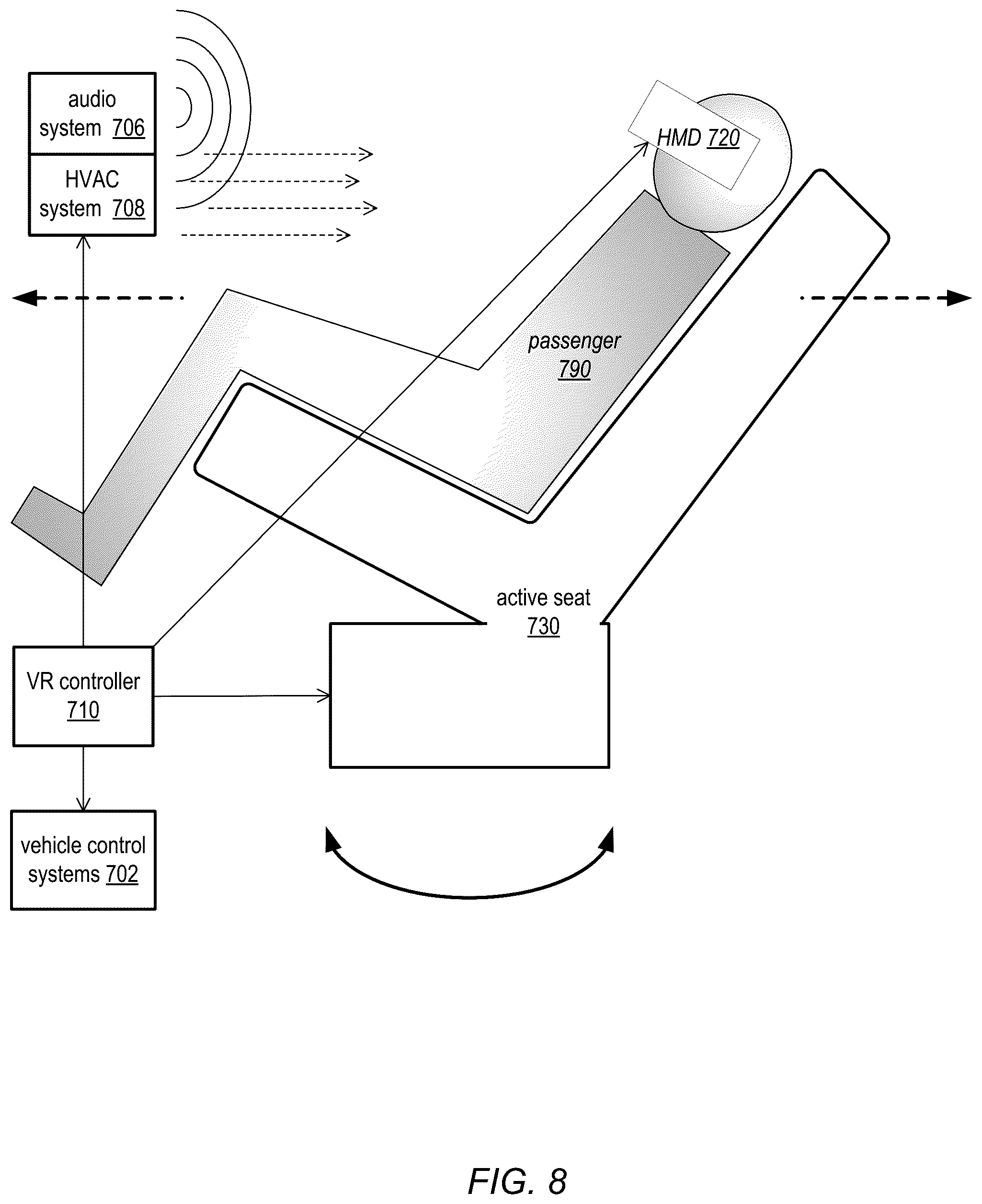 Patent US12347047 Figure 8 – Immersive virtual display