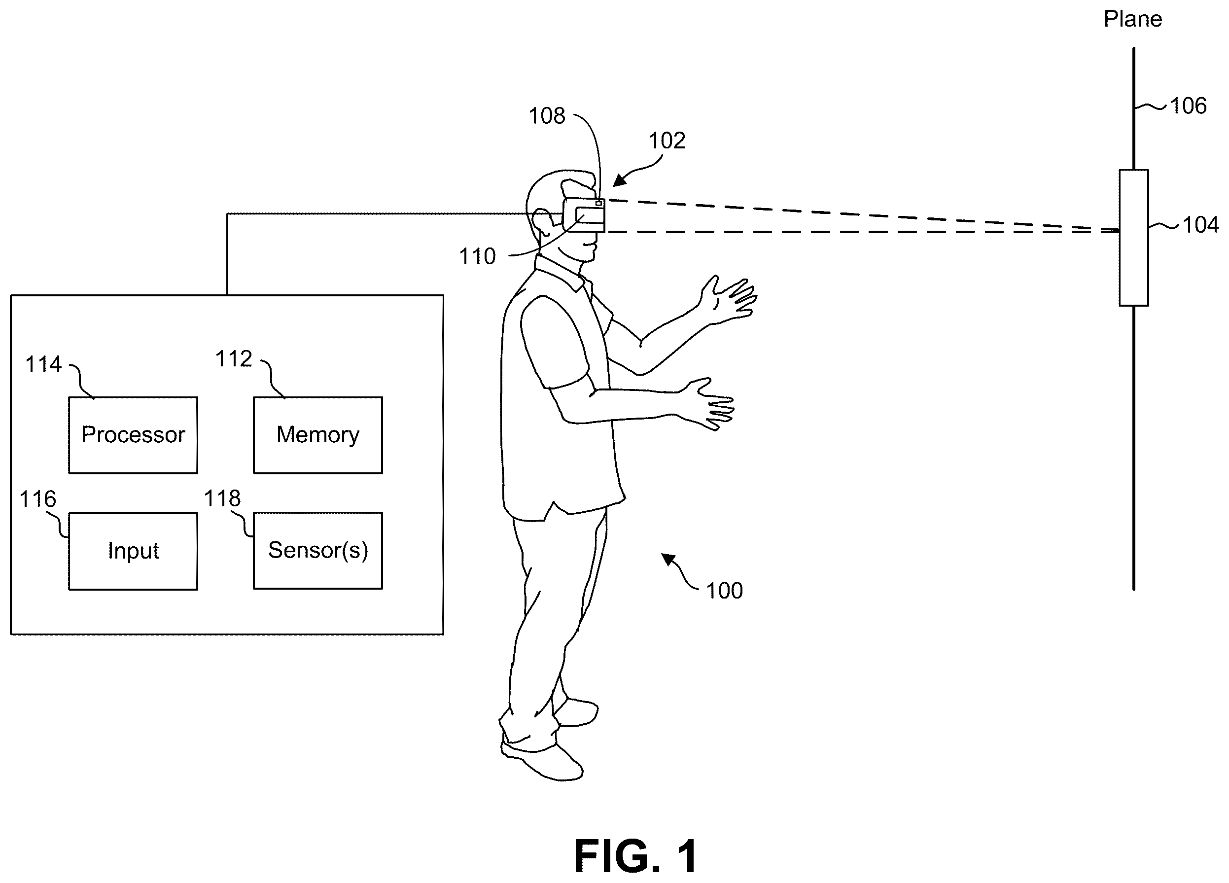 Patent US12347052 — Virtual content generation — Figure 1