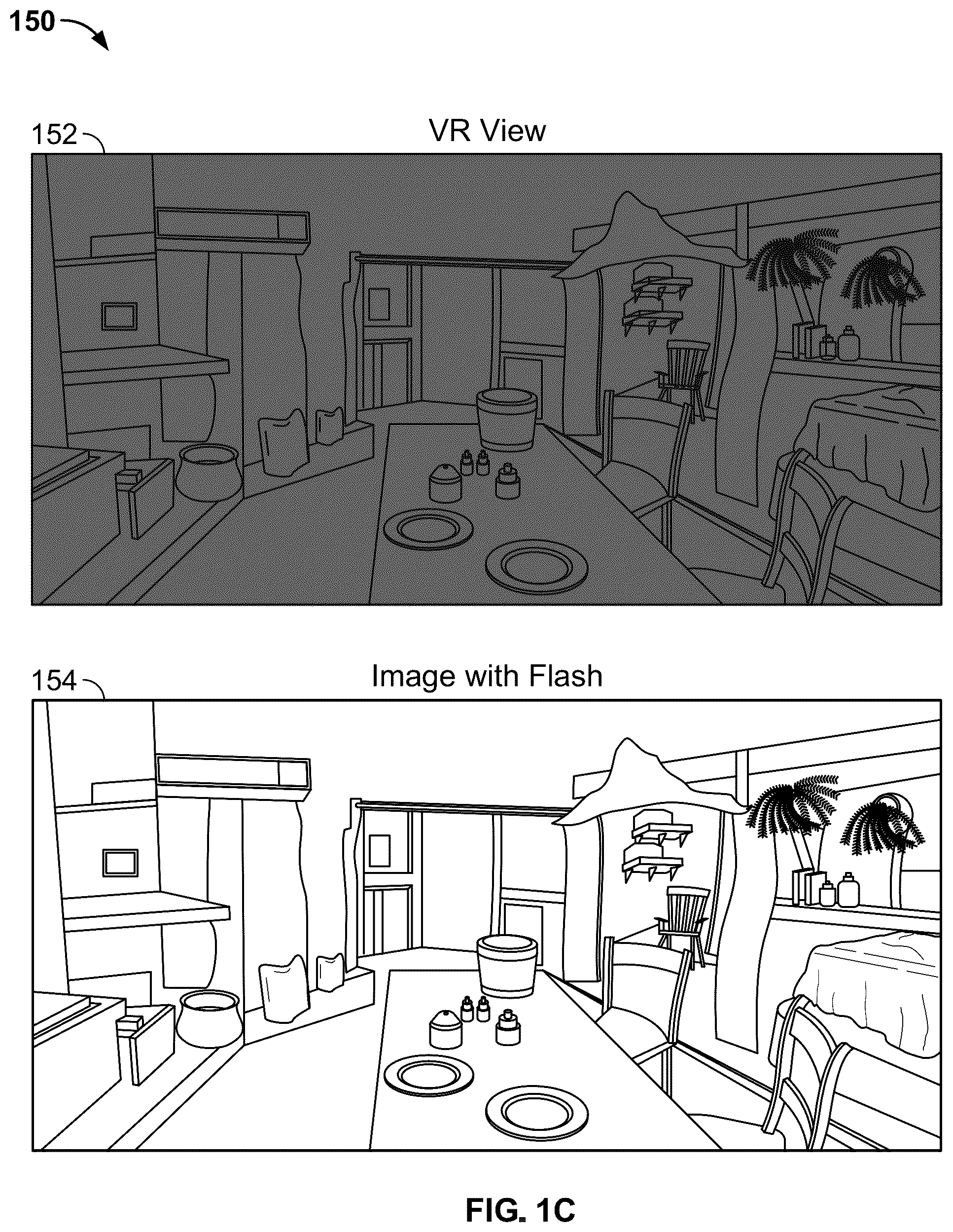 Patent US12347055 Figure 3 – Visual effects and content enhancements for VR
