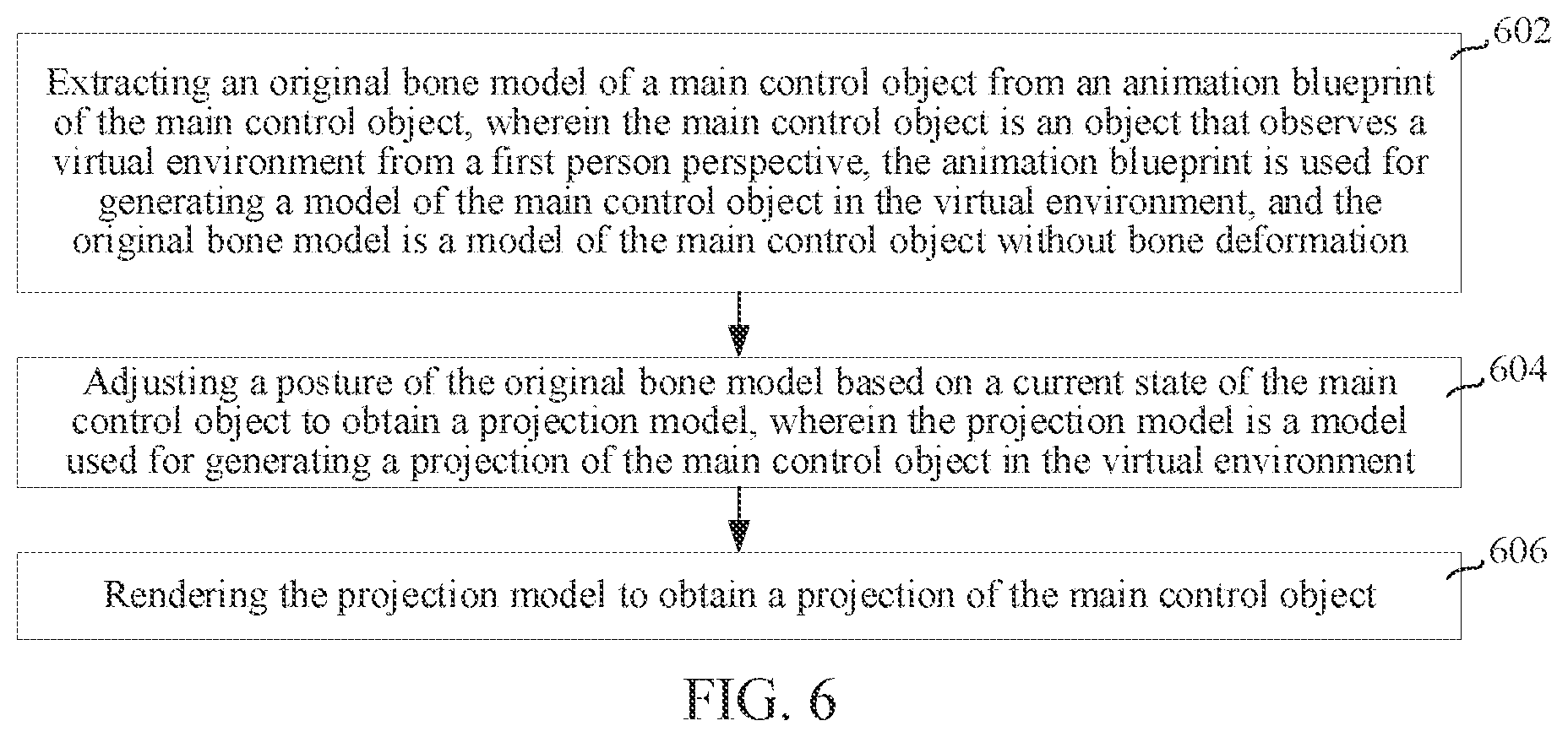 Patent US12347057 Figure 3 – Method and apparatus for generating main control object projection, device, and medium