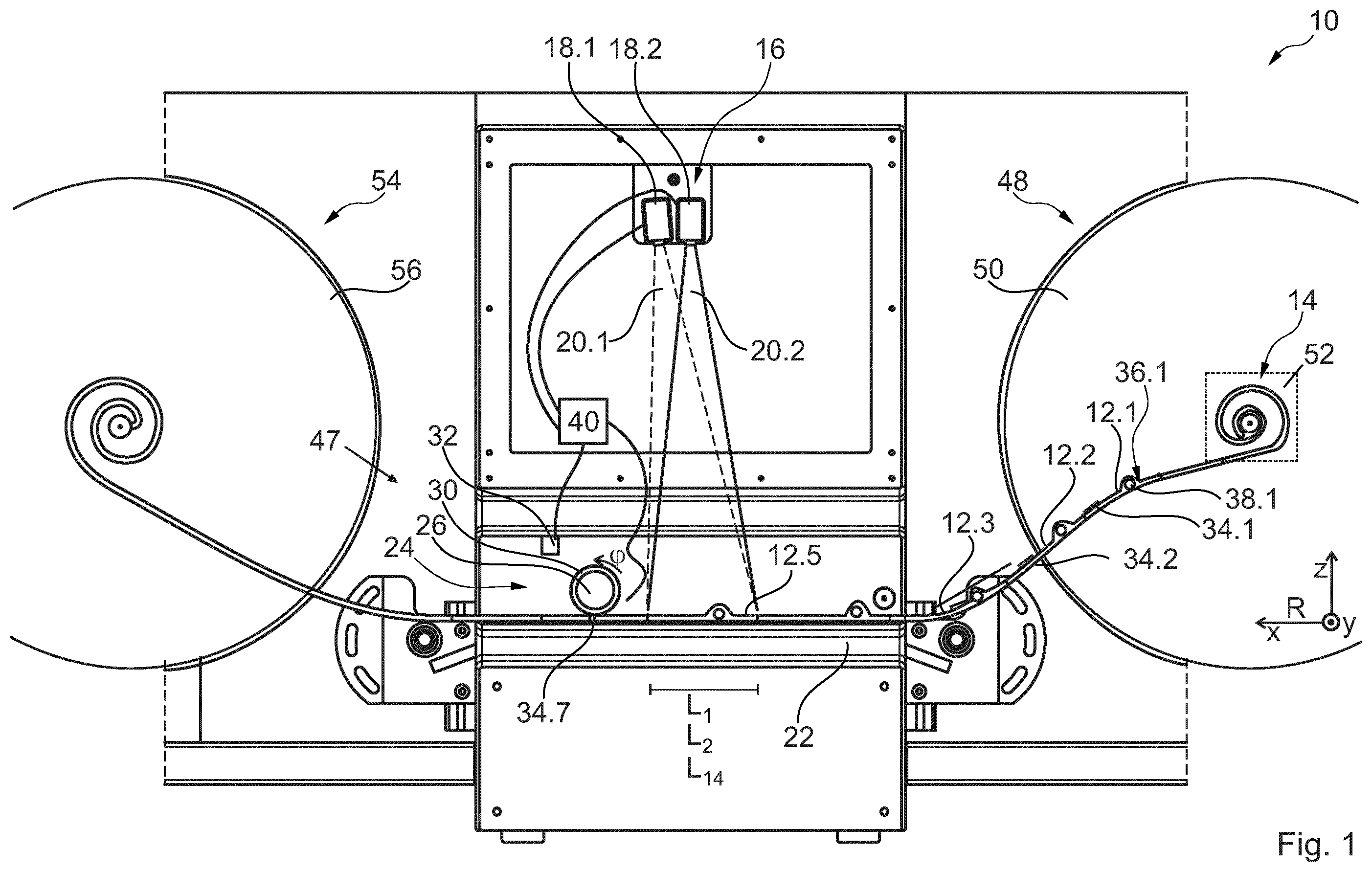 Patent US12347097 Figure 1 – Blister-strip inspection device