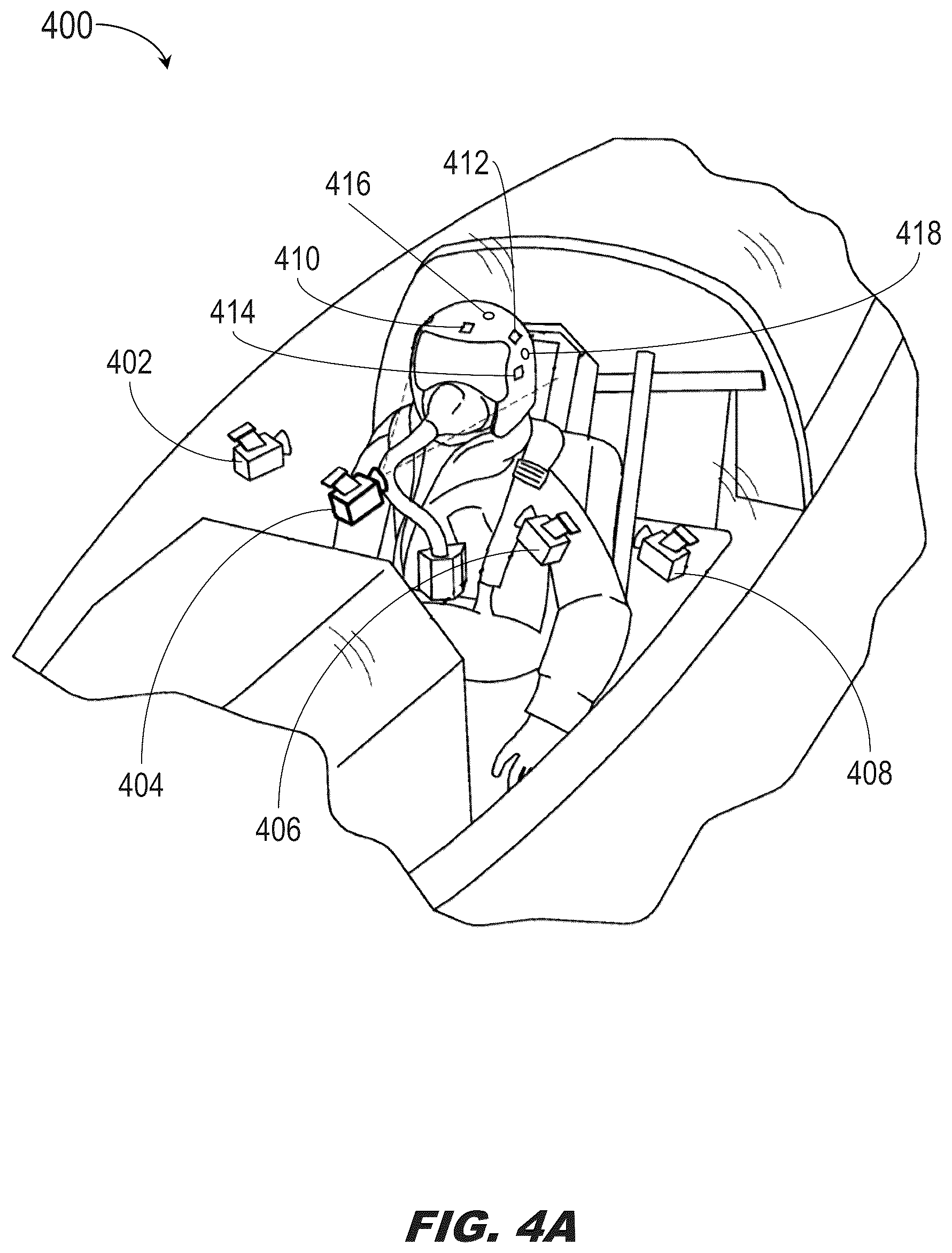 Patent US12347139 Figure 4 – High-confidence optical head pose correspondence mapping with multiple lower-density markers for high-integrity headtracking on a headworn display (HWD)