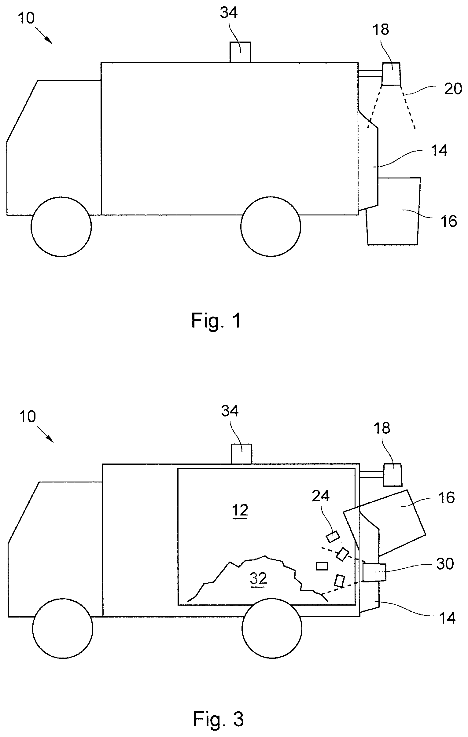 Patent US12347167 — Waste disposal system and method for detecting impurities in waste containers — Figure 1