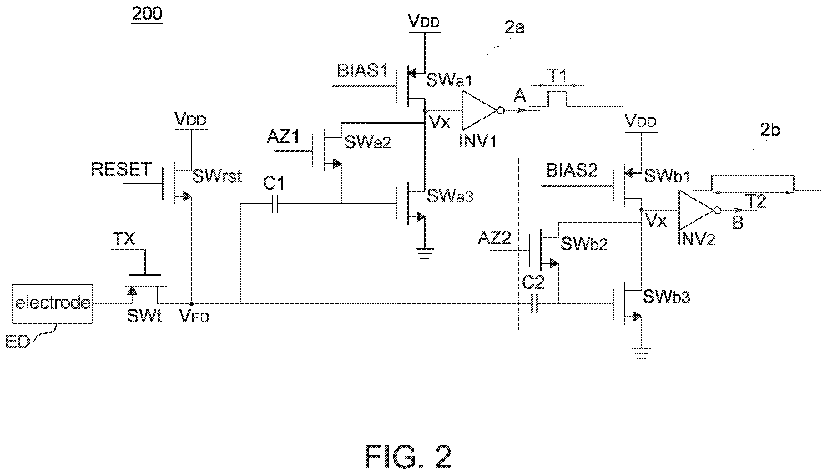 Patent US12347181 Figure 2 – Neural signal detection circuit outputting time difference data or neural data
