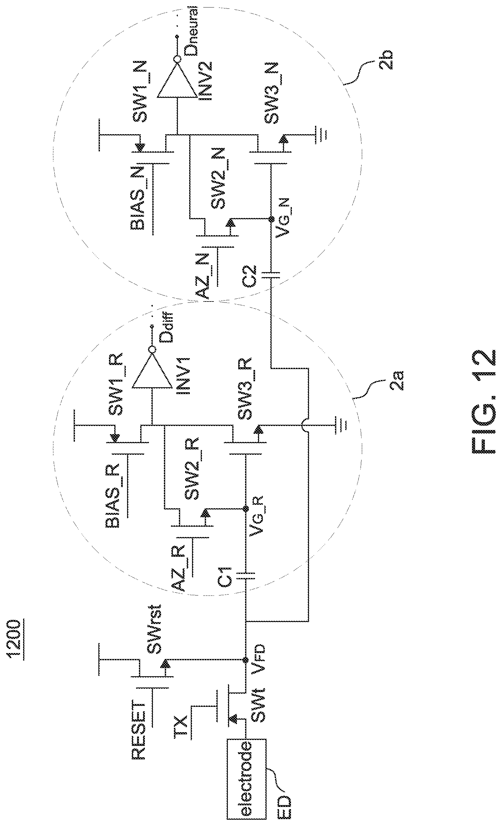 Patent US12347181 Figure 13 – Neural signal detection circuit outputting time difference data or neural data