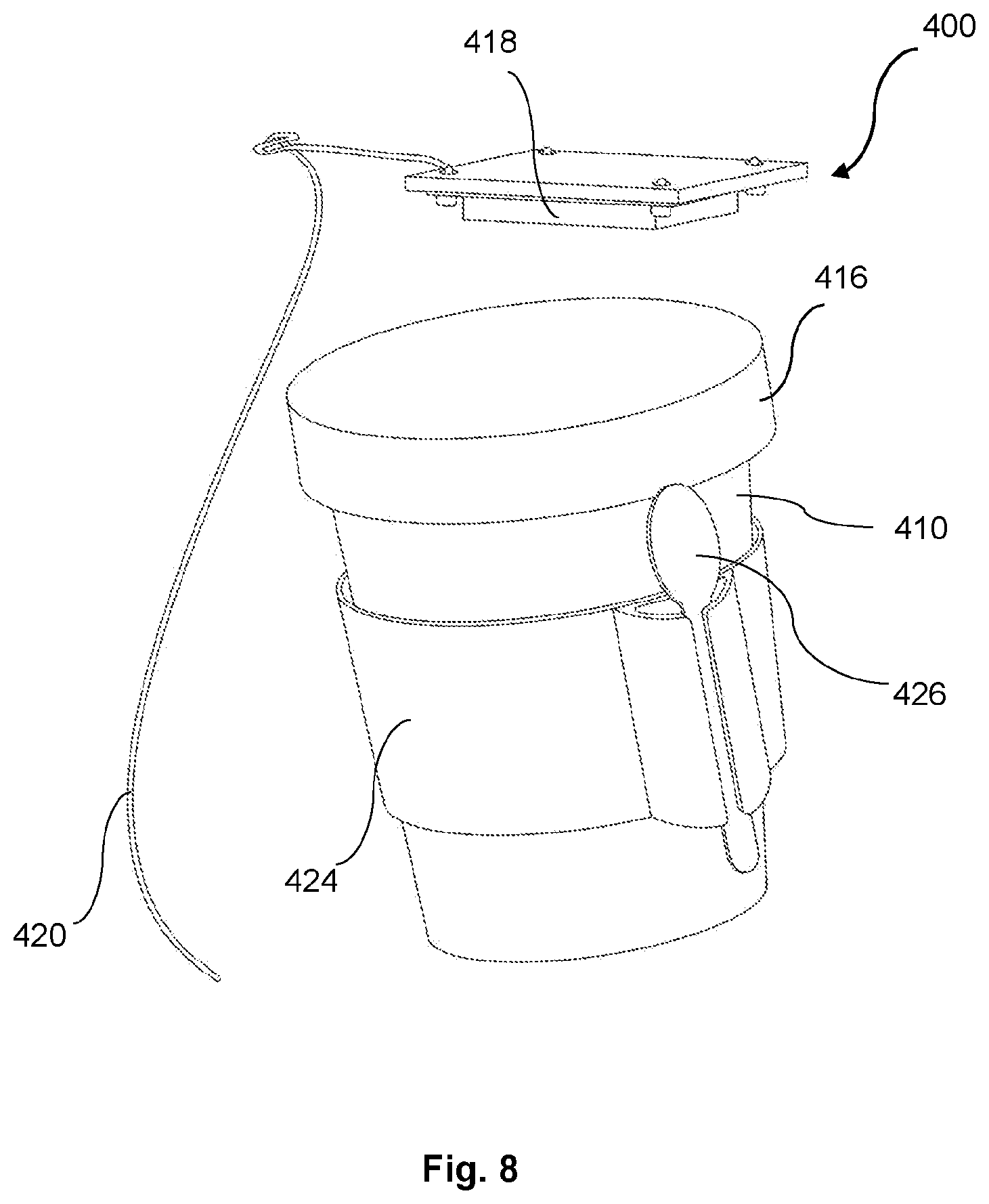 Patent US12347259 Figure 8 – Automatic beverage vending machine