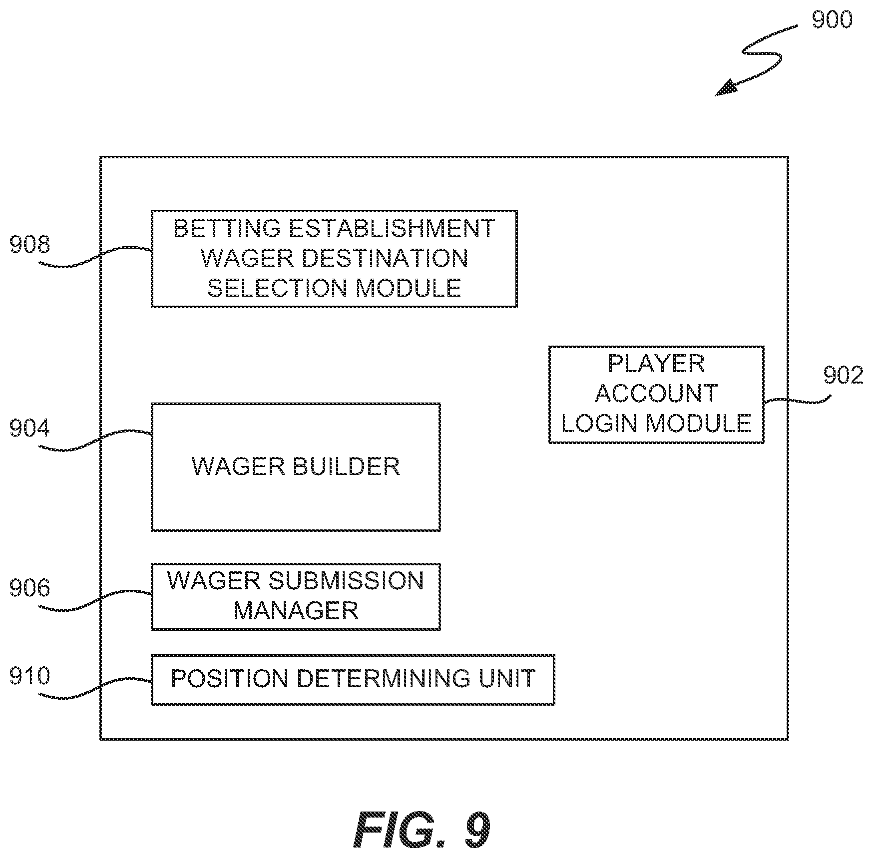 Patent US12347268 Figure 9 – Adaptive mobile device gaming system