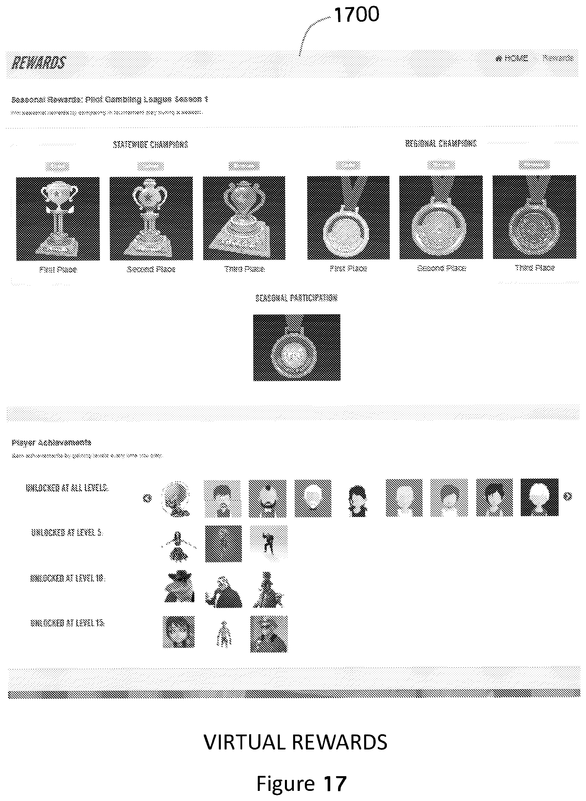 Patent US12347274 Figure 19 – Virtual world gaming tournament with skill-based bonus game