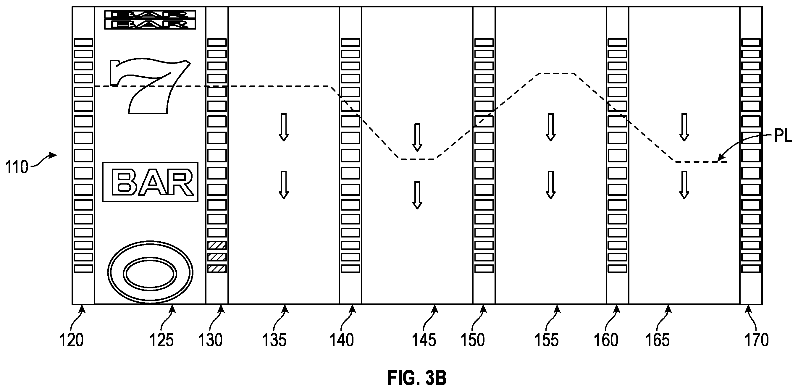 Patent US12347280 Figure 5 – Gaming system having a reel assembly with winning symbol combination indicating reel dividers