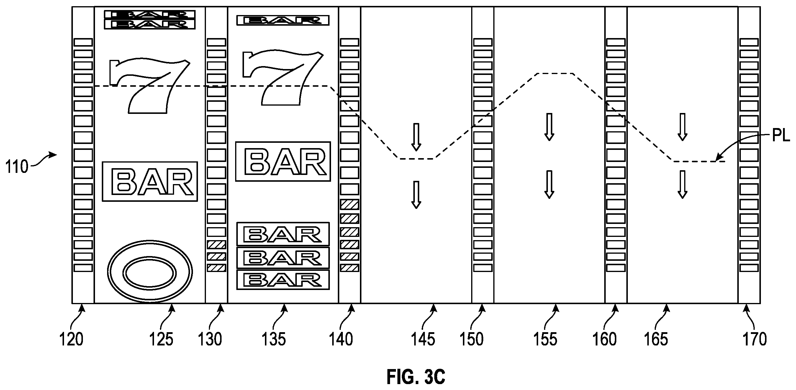 Patent US12347280 Figure 6 – Gaming system having a reel assembly with winning symbol combination indicating reel dividers