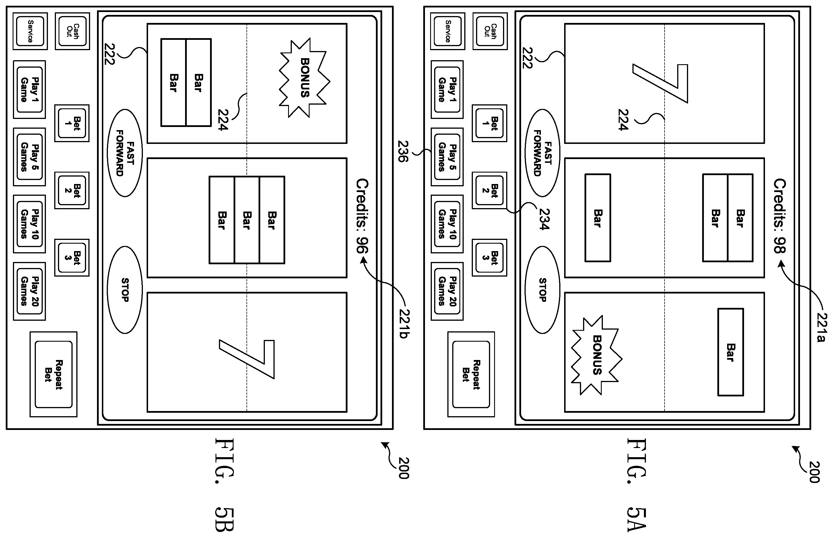 Patent US12347281 Figure 8 – Gaming device having multiple game play option