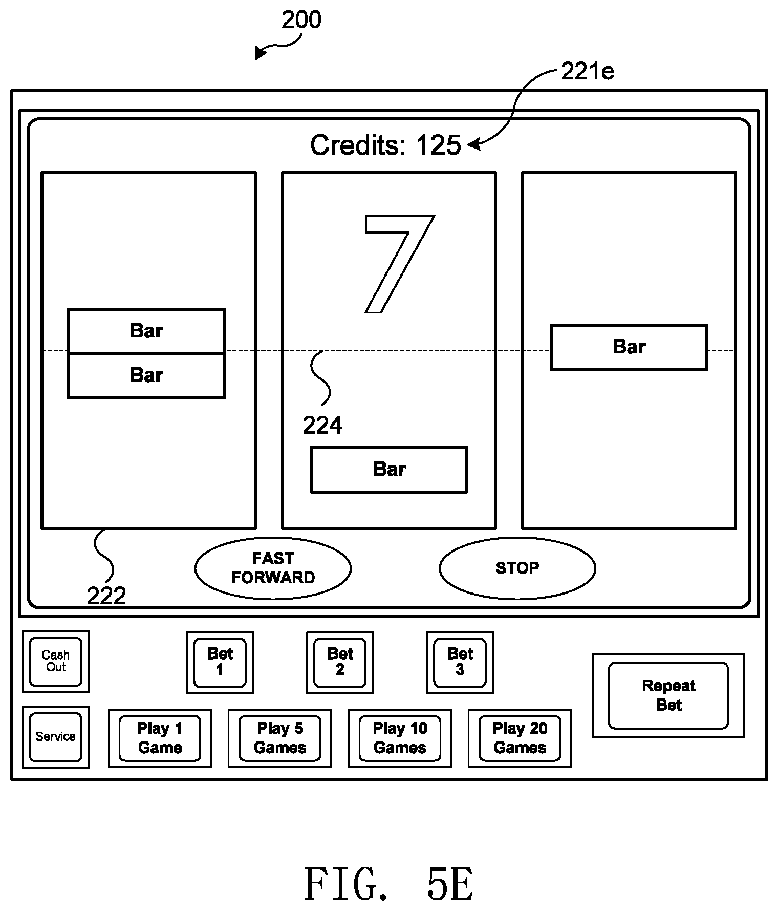 Patent US12347281 Figure 10 – Gaming device having multiple game play option
