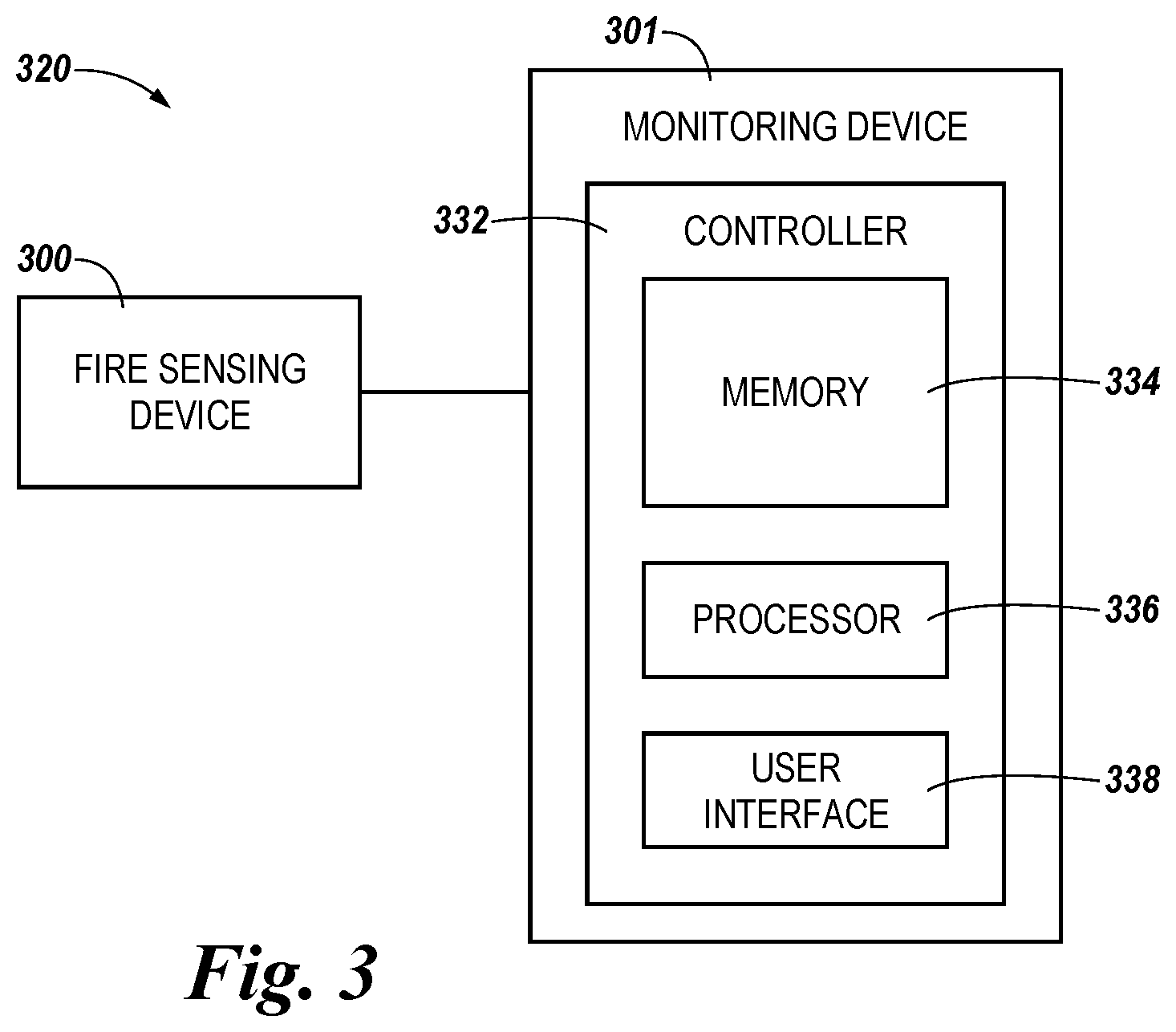 Patent US12347294 Figure 4 – Self-calibrating fire sensing device