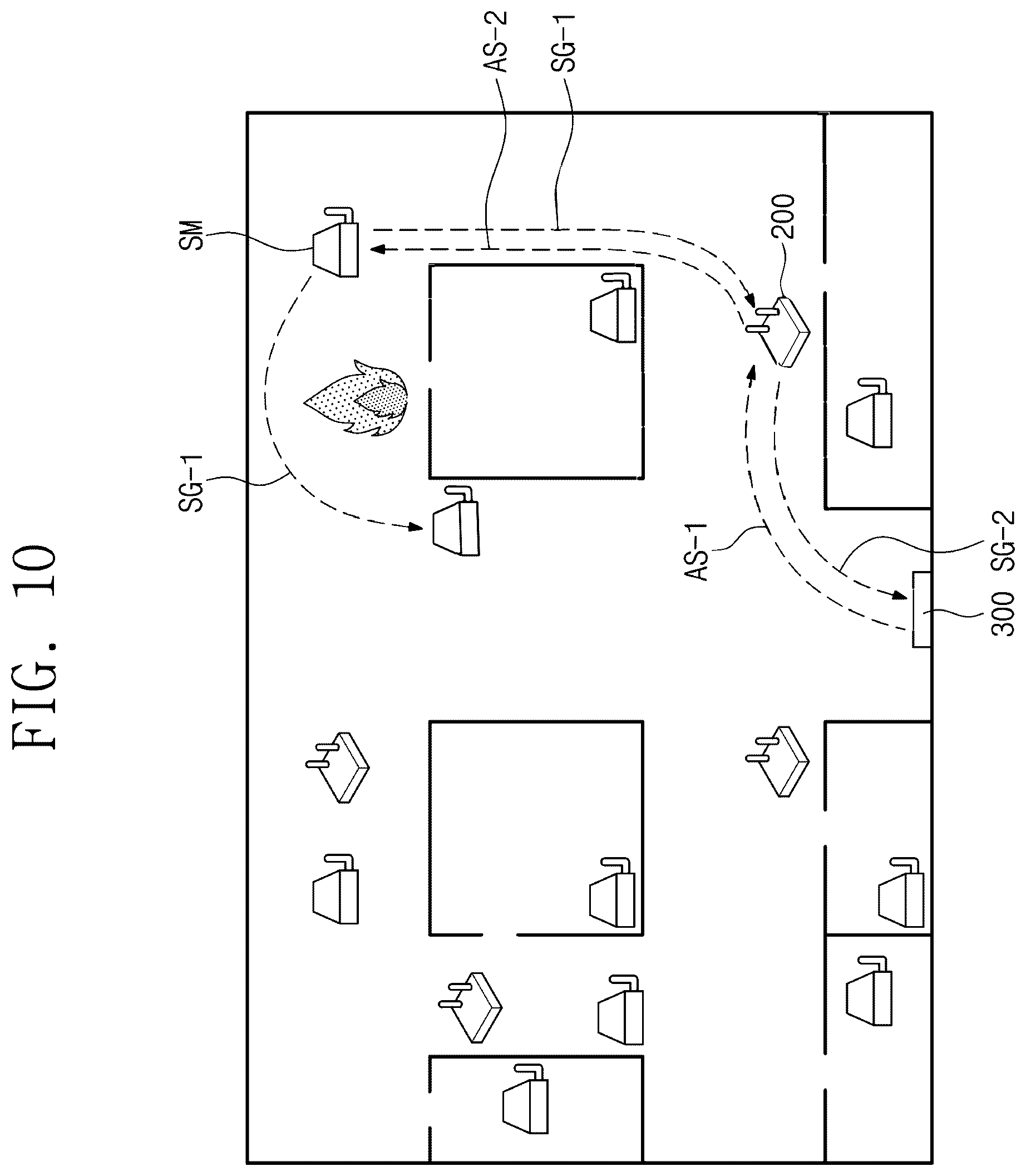 Patent US12347299 Figure 10 – Fire alarm device having traffic control function