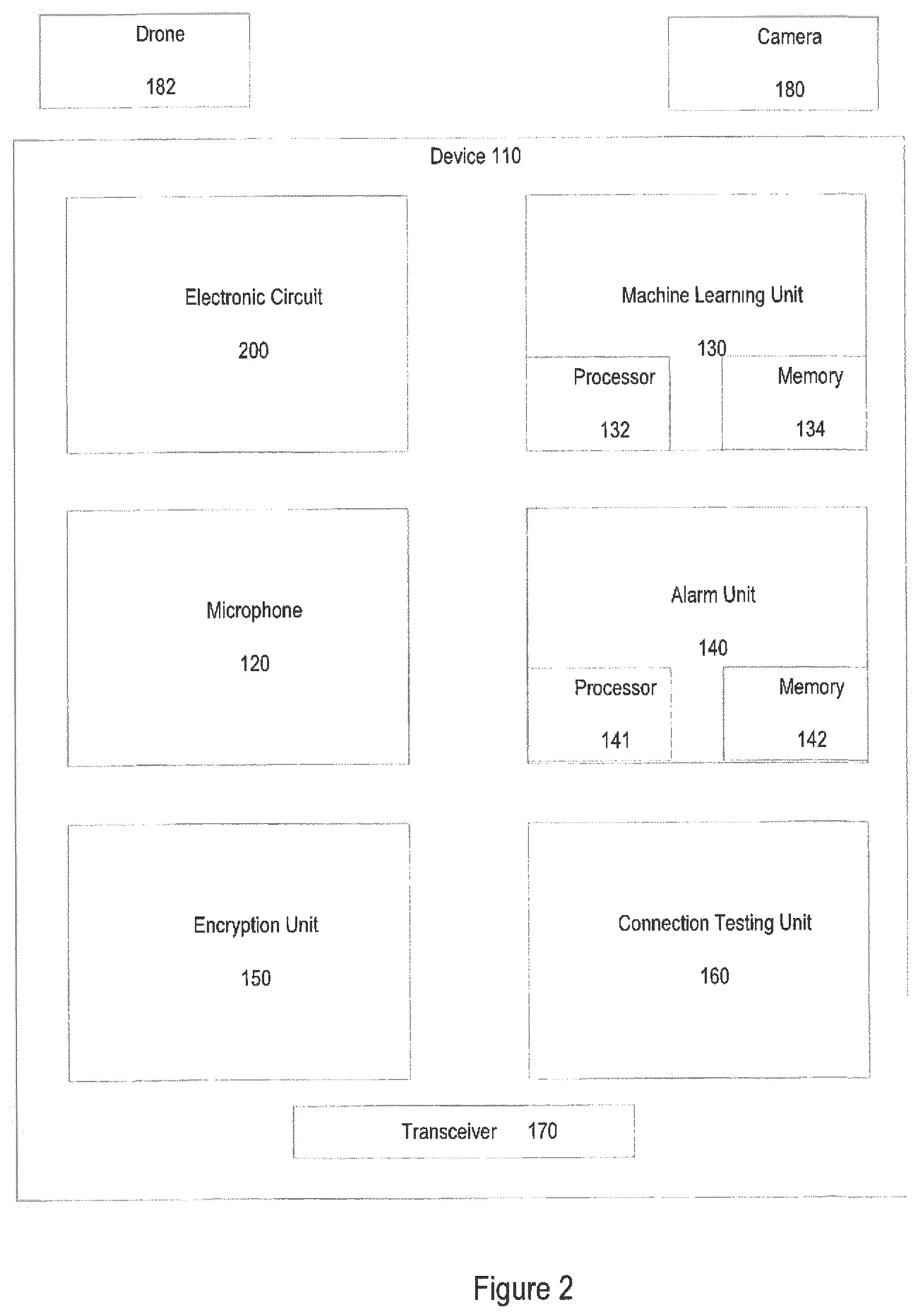 Patent US12347303 Figure 2 – Devices and systems for break-in prevention