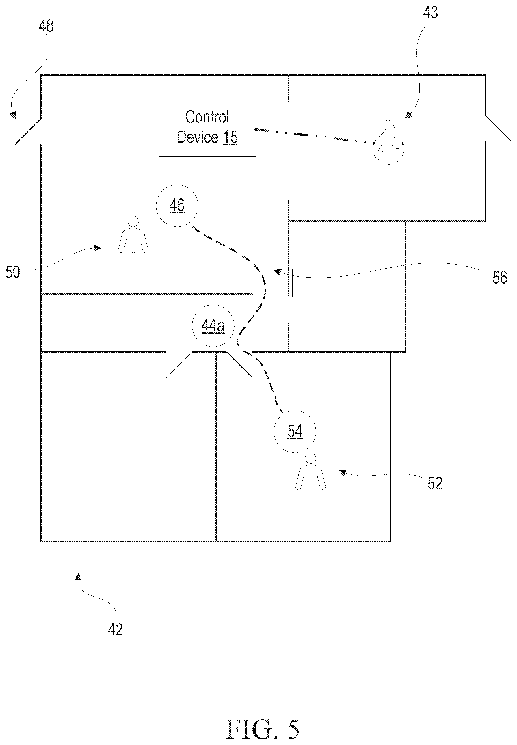 Patent US12347305 Figure 5 – Waypoint-based premises guidance