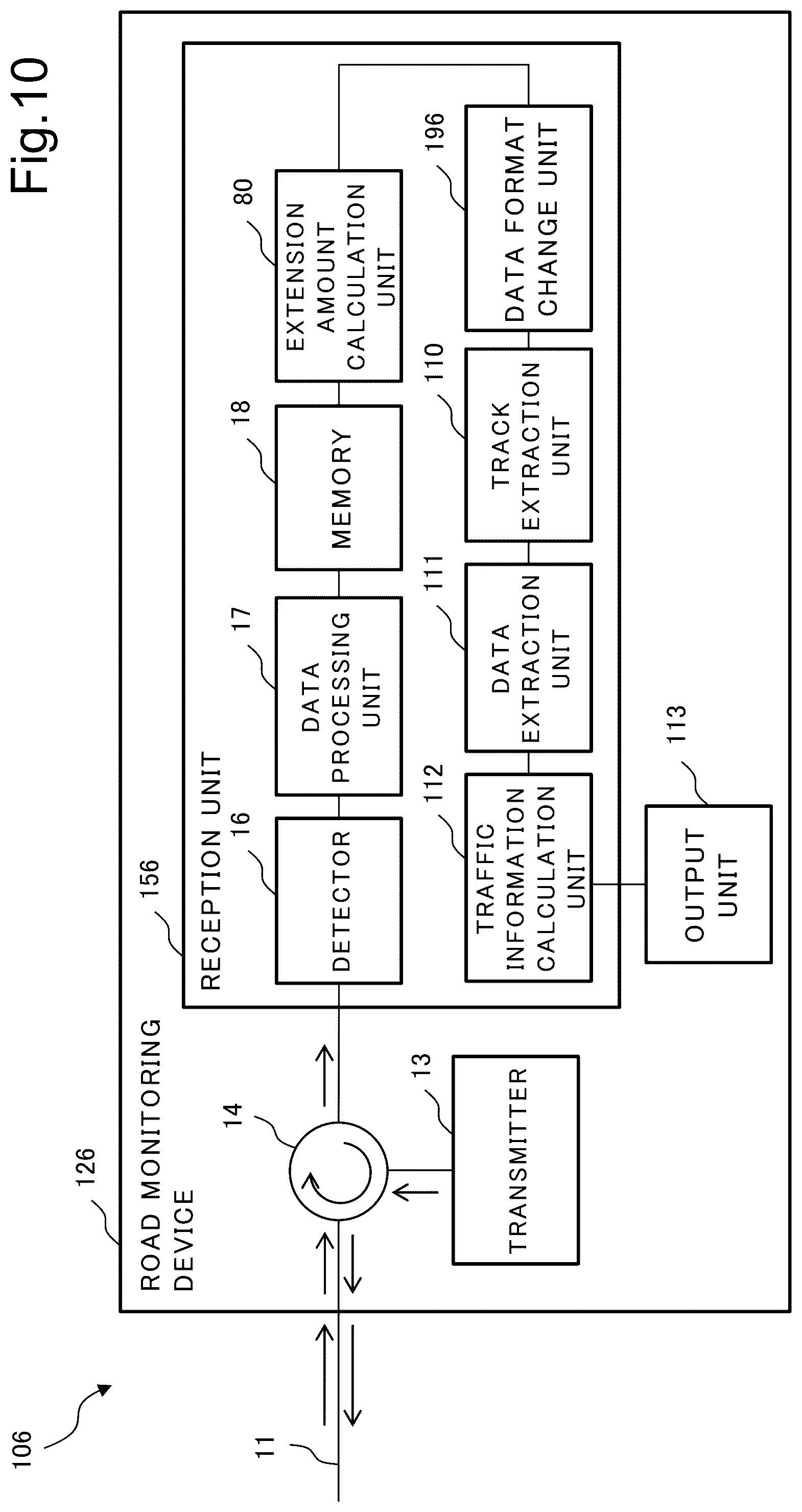 Patent US12347311 Figure 10 – Road monitoring system, road monitoring device, and road monitoring method