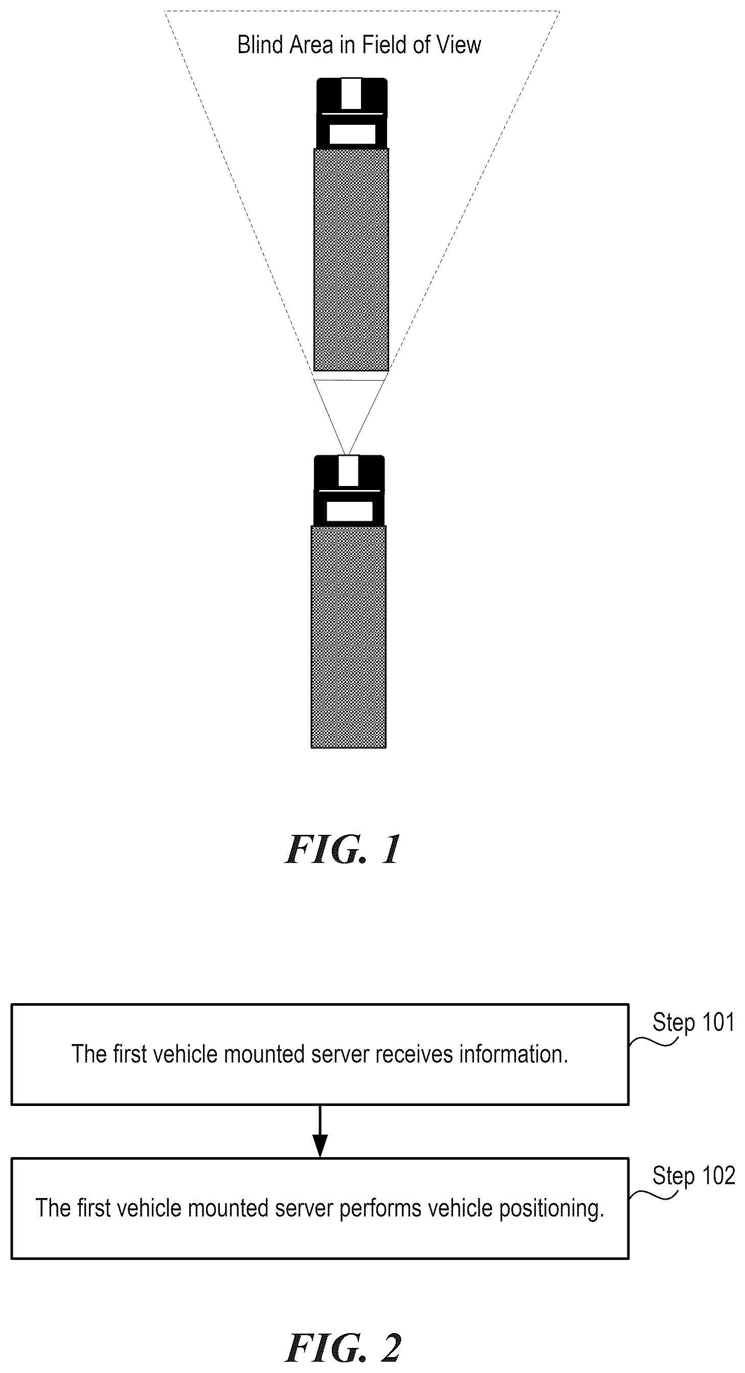 Patent US12347319 Figure 1 – Platoon positioning system and method based on vehicle to vehicle communication and using relative pose information between vehicles in a platoon