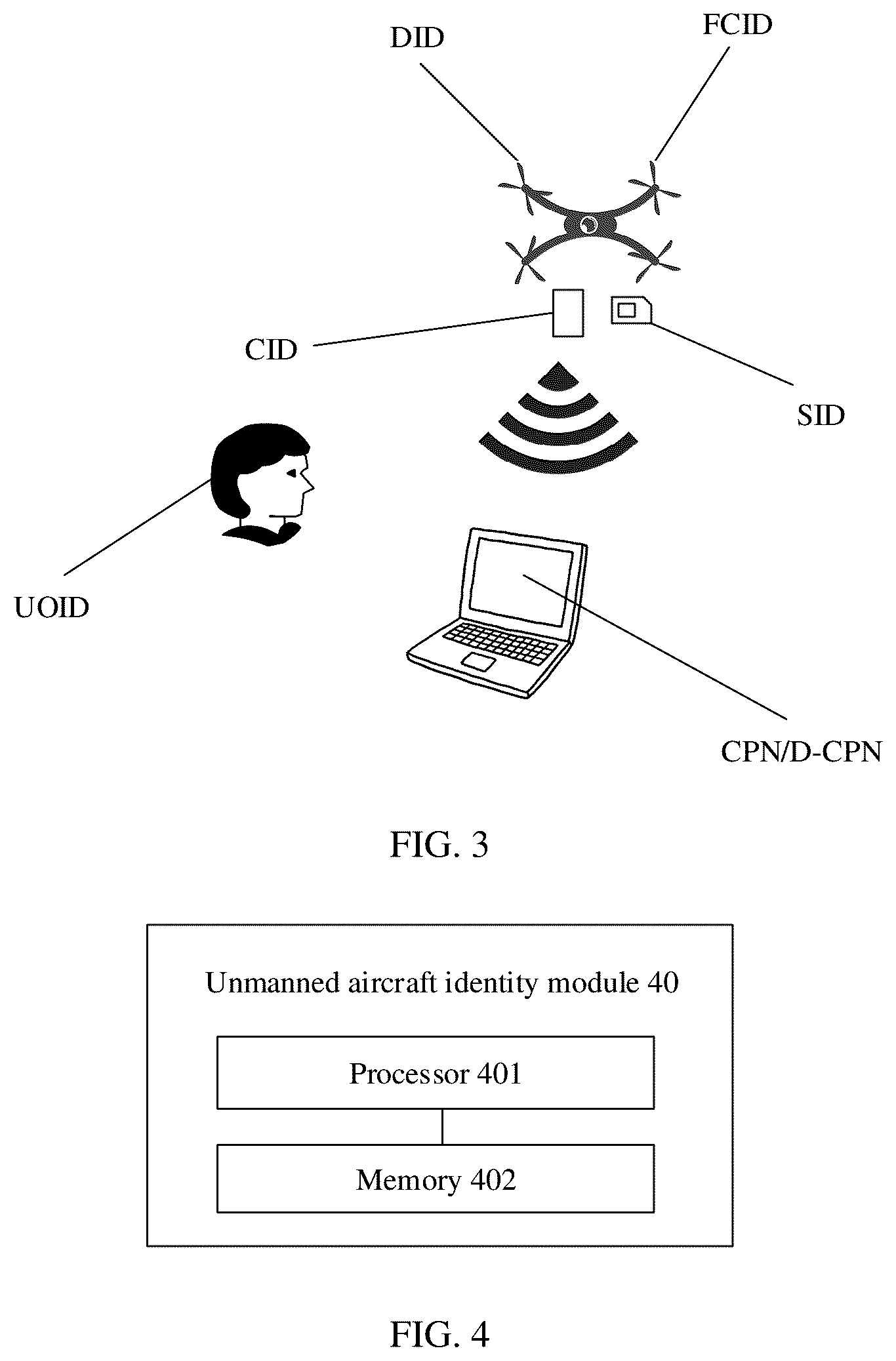 Patent US12347322 Figure 2 – Unmanned aircraft identity module and storage method
