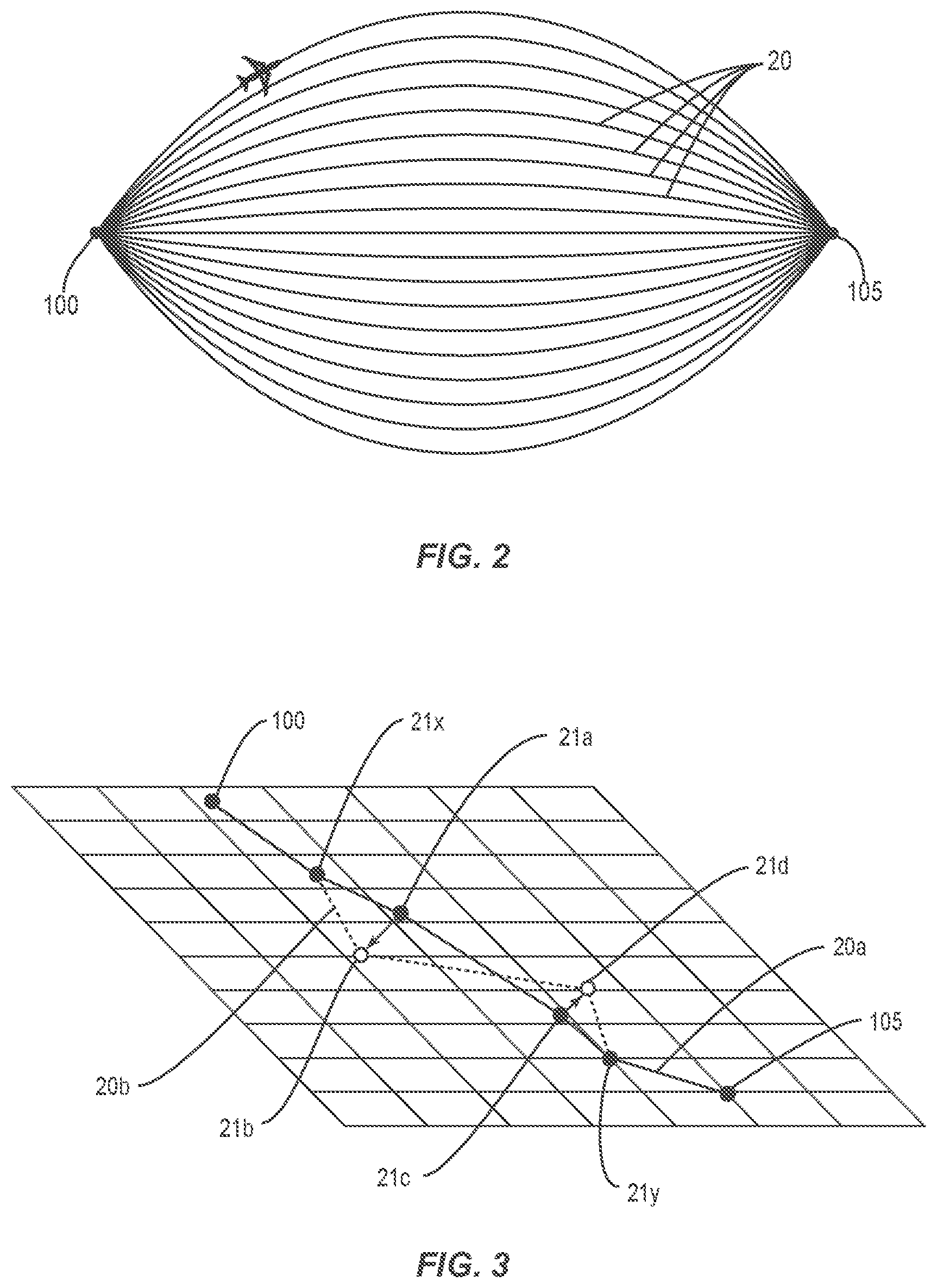 Patent US12347327 Figure 2 – Methods and systems for creating a set of routes for an aircraft to travel through an airspace