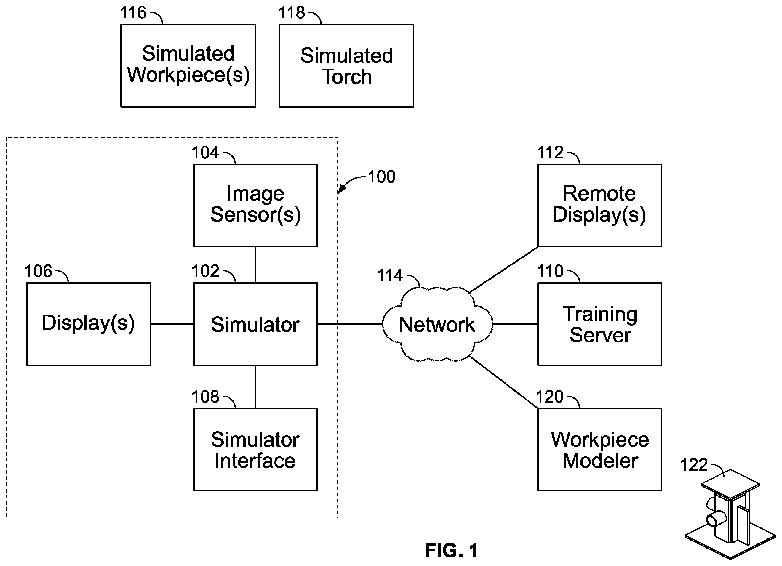 Patent US12347340 Figure 1 – Systems and methods to simulate robotic joining operations