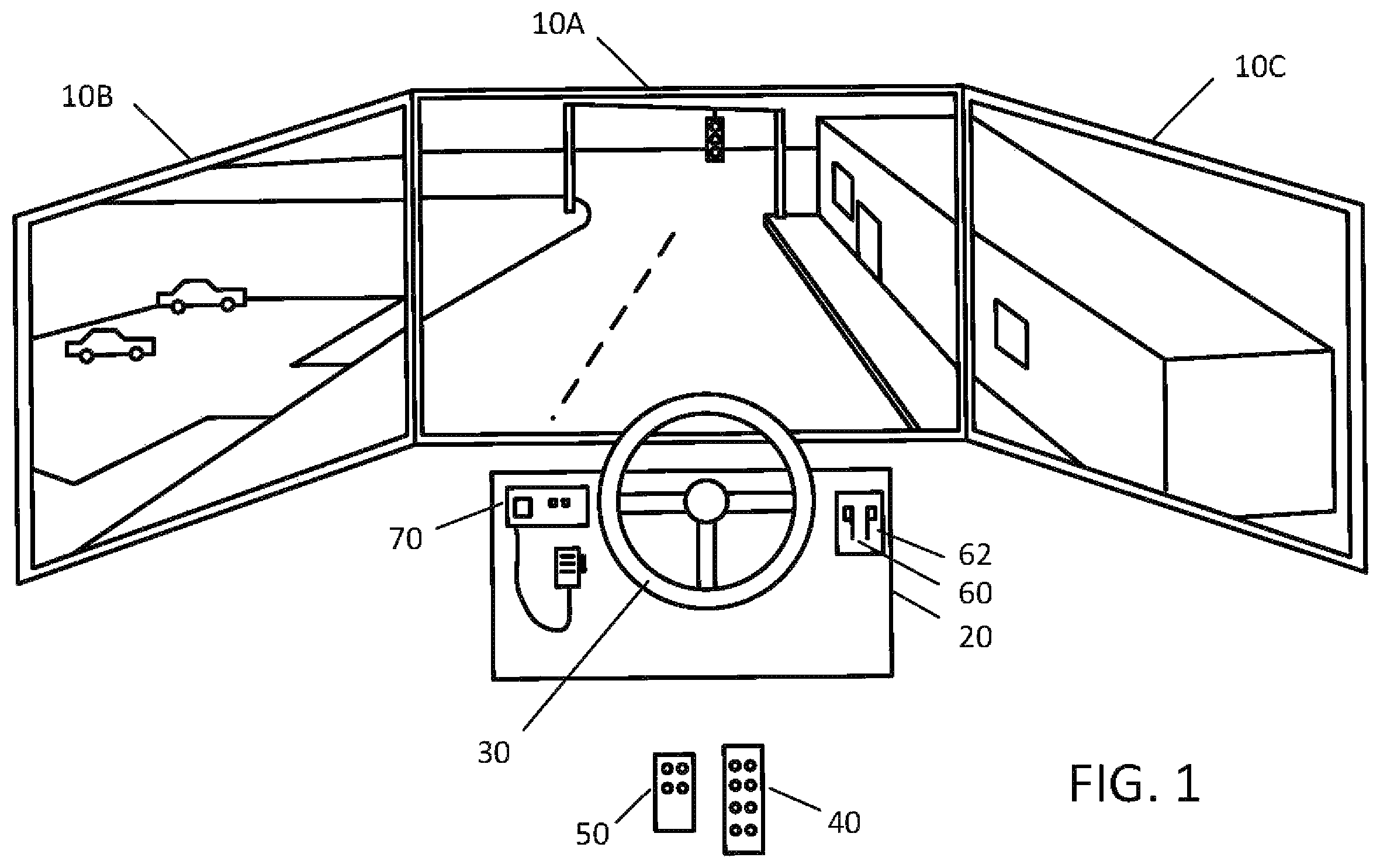 Patent US12347342 Figure 1 – Driving simulation scoring system