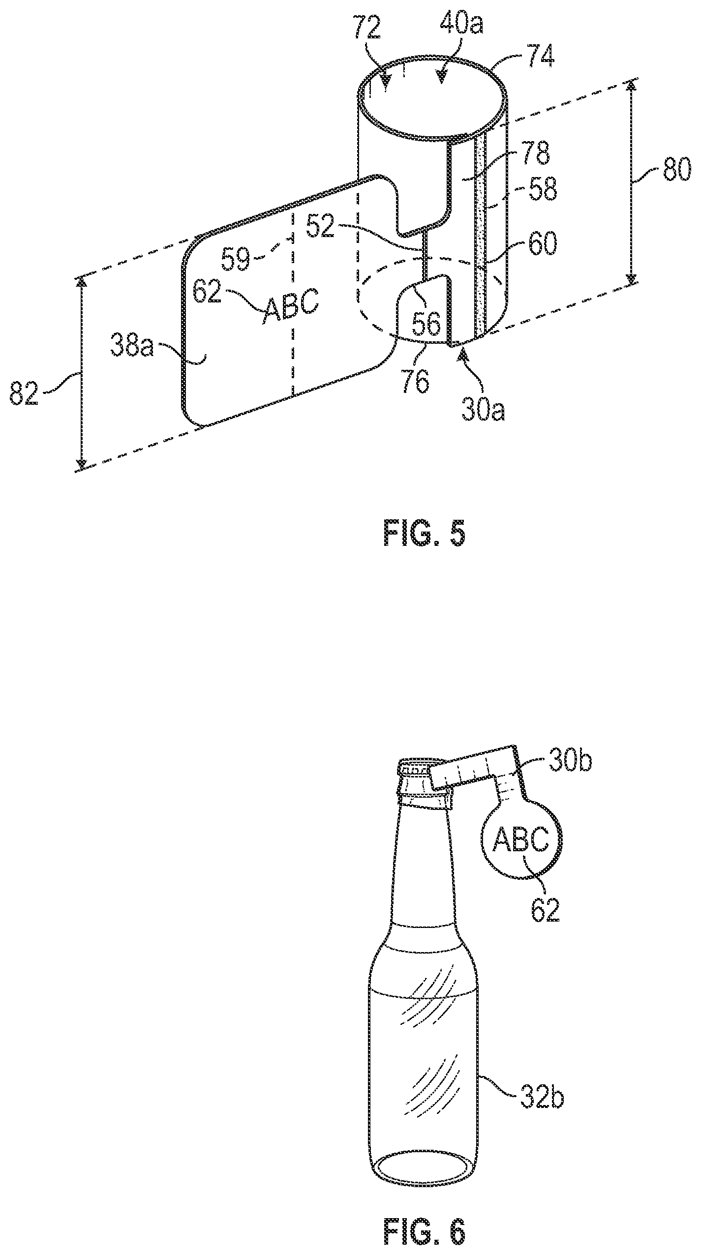 Patent US12347343 Figure 3 – Tag attachment by shrink film