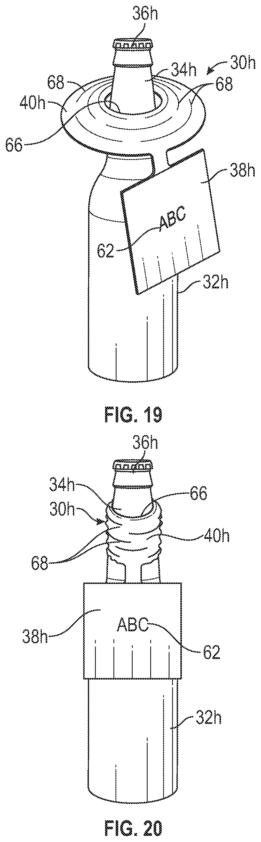 Patent US12347343 Figure 11 – Tag attachment by shrink film