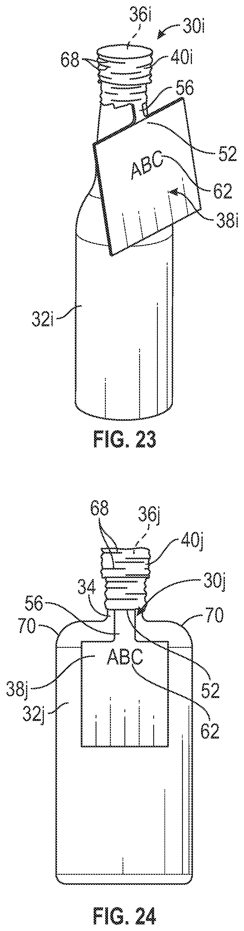 Patent US12347343 Figure 13 – Tag attachment by shrink film