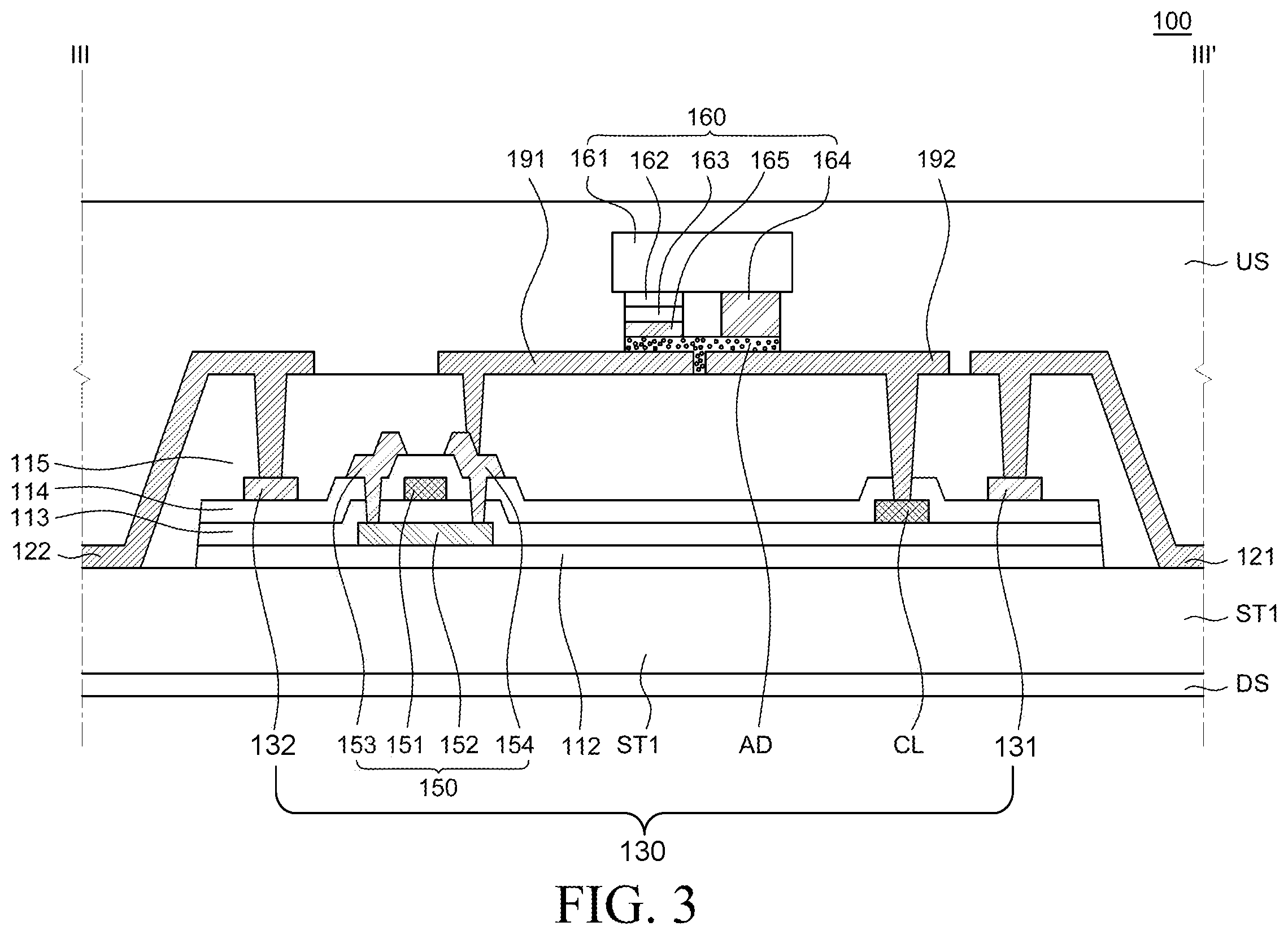 Patent US12347346 Figure 3 – Stretchable display device