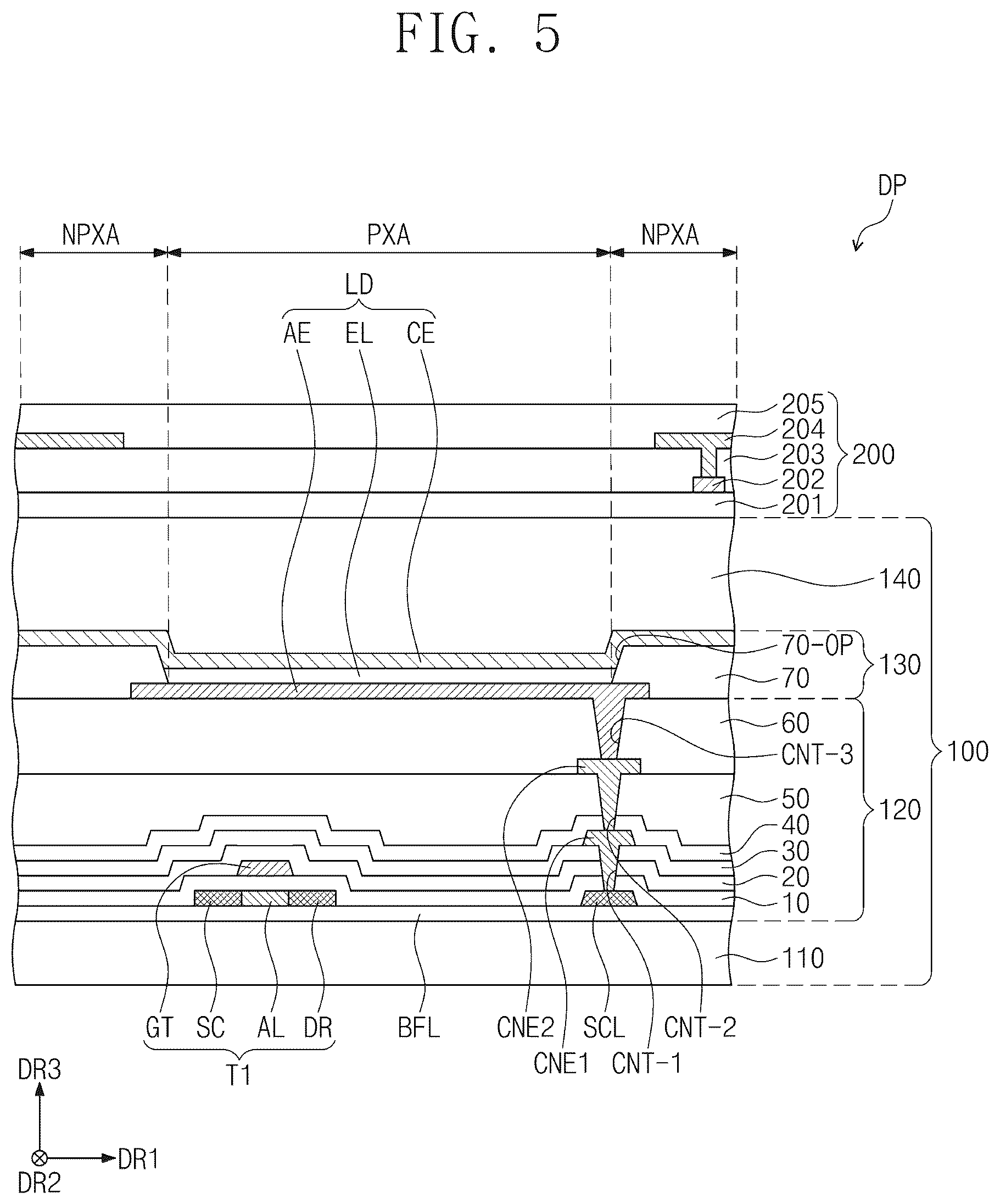 Patent US12347350 Figure 5 – Electronic device