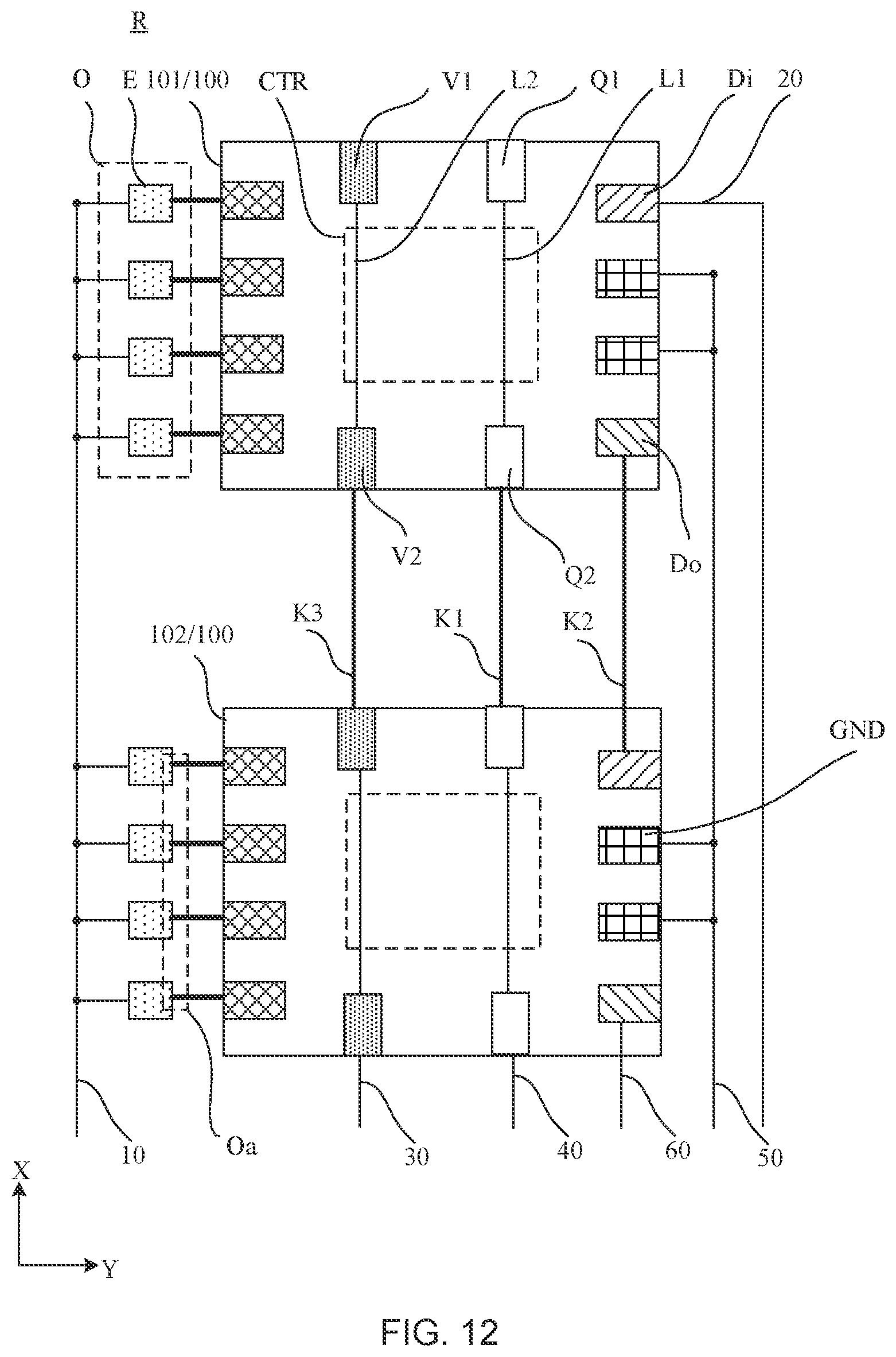 Patent US12347352 Figure 8 – Driver chip, light-emitting substrate and testing method thereof, and display apparatus