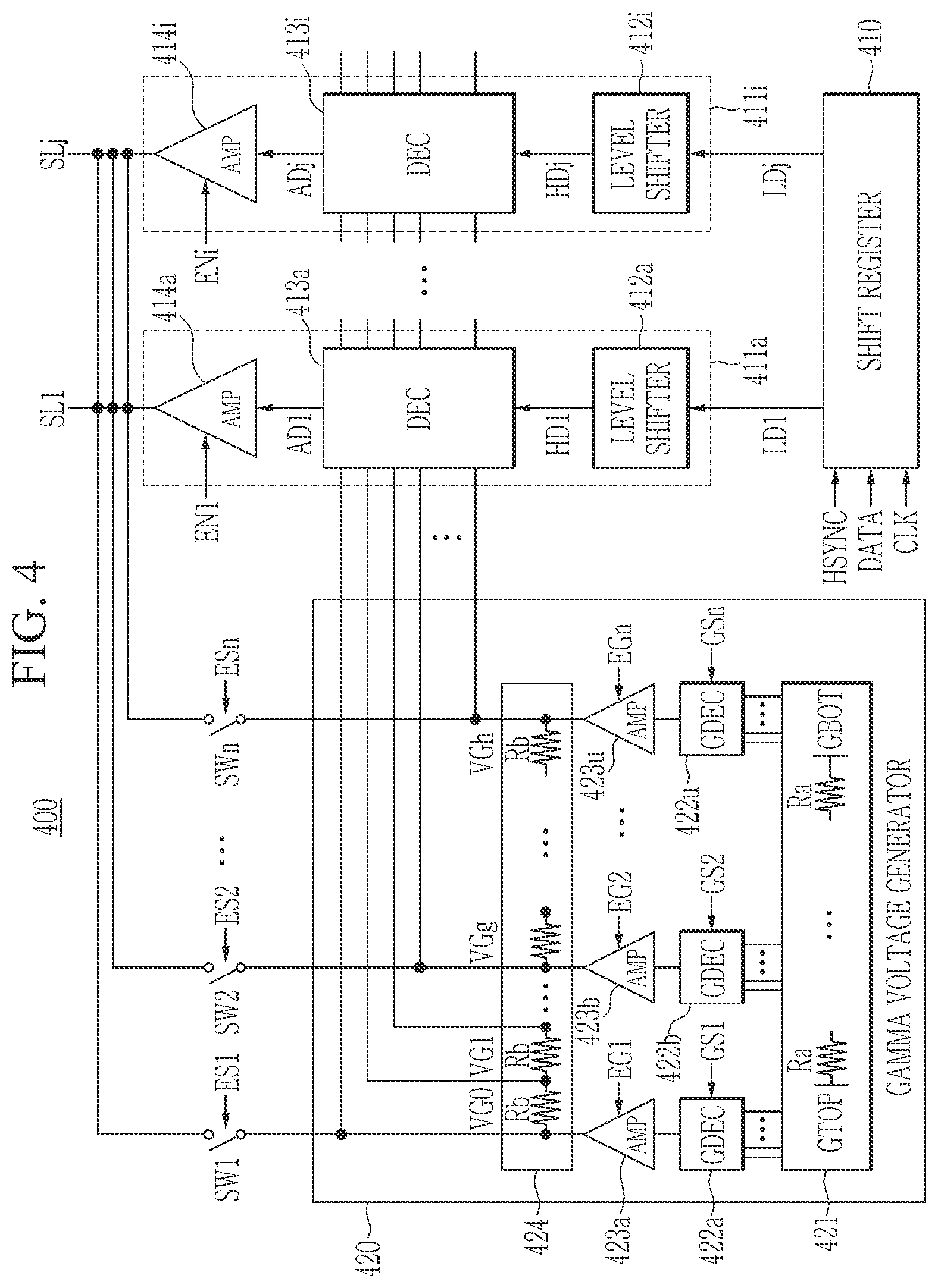 Patent US12347357 Figure 4 – Source driver, display driving device, and display device including the same