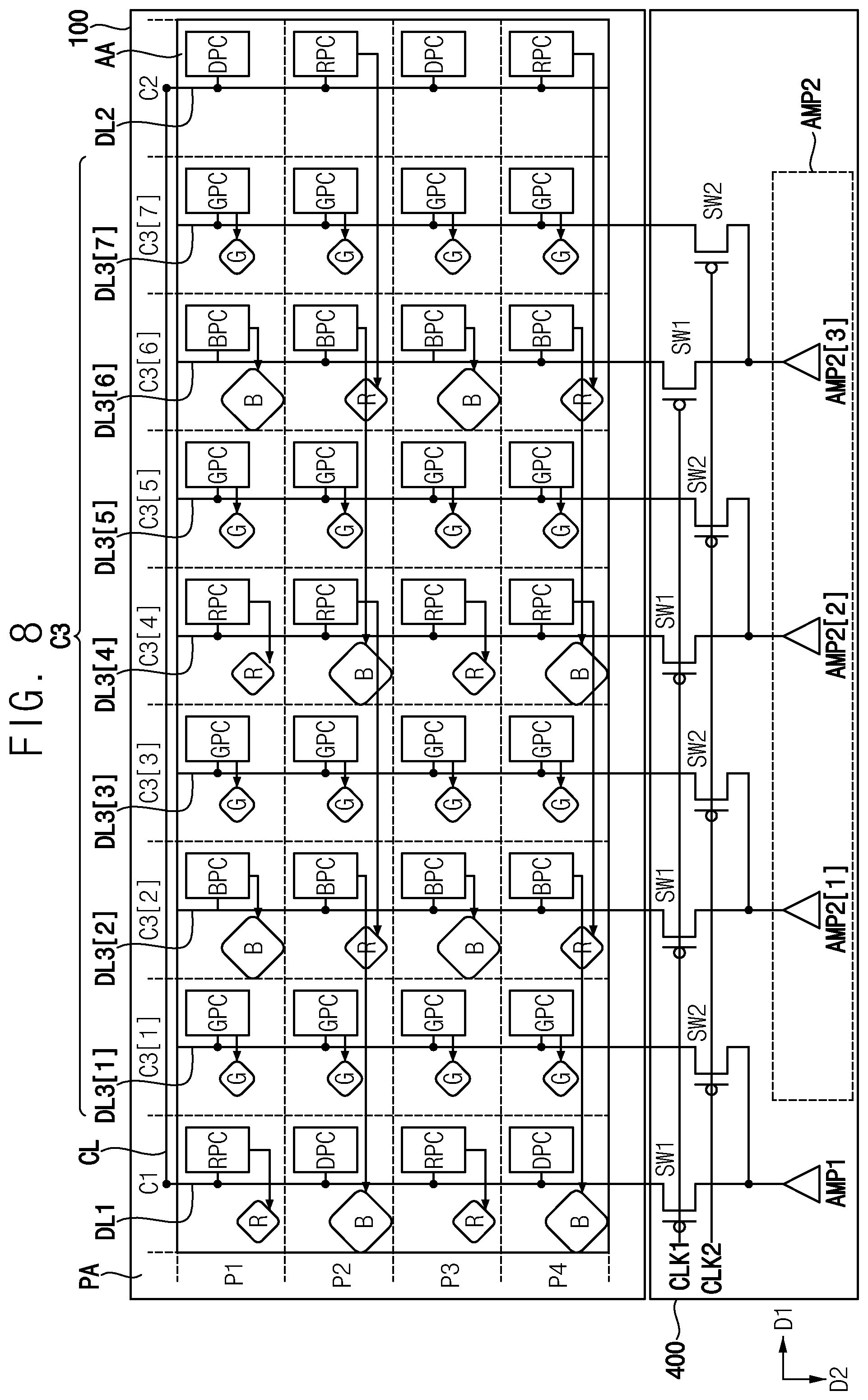 Patent US12347362 Figure 8 – Data driver and display device including the same