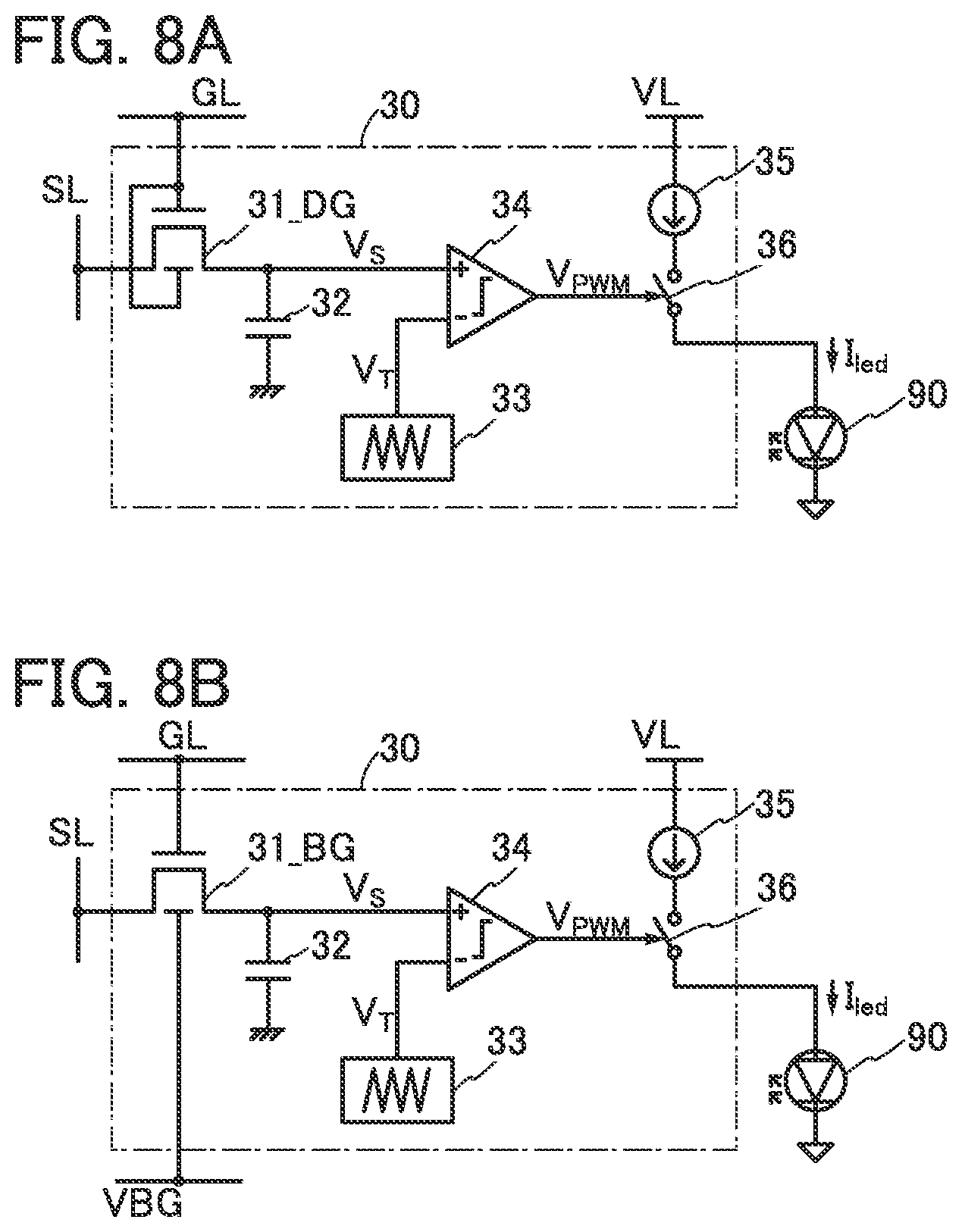 Patent US12347364 Figure 8 – Display and electronic device including the display