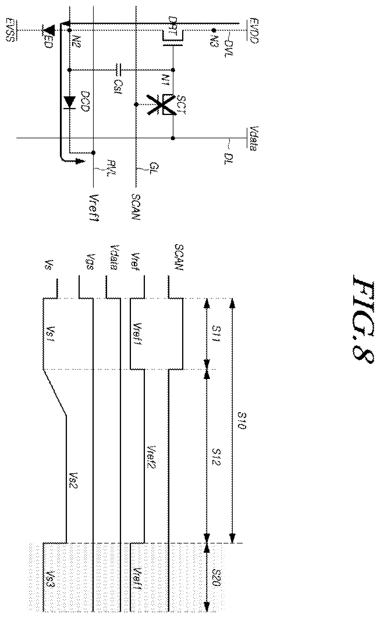 Patent US12347372 Figure 8 – Pixel circuit and display device