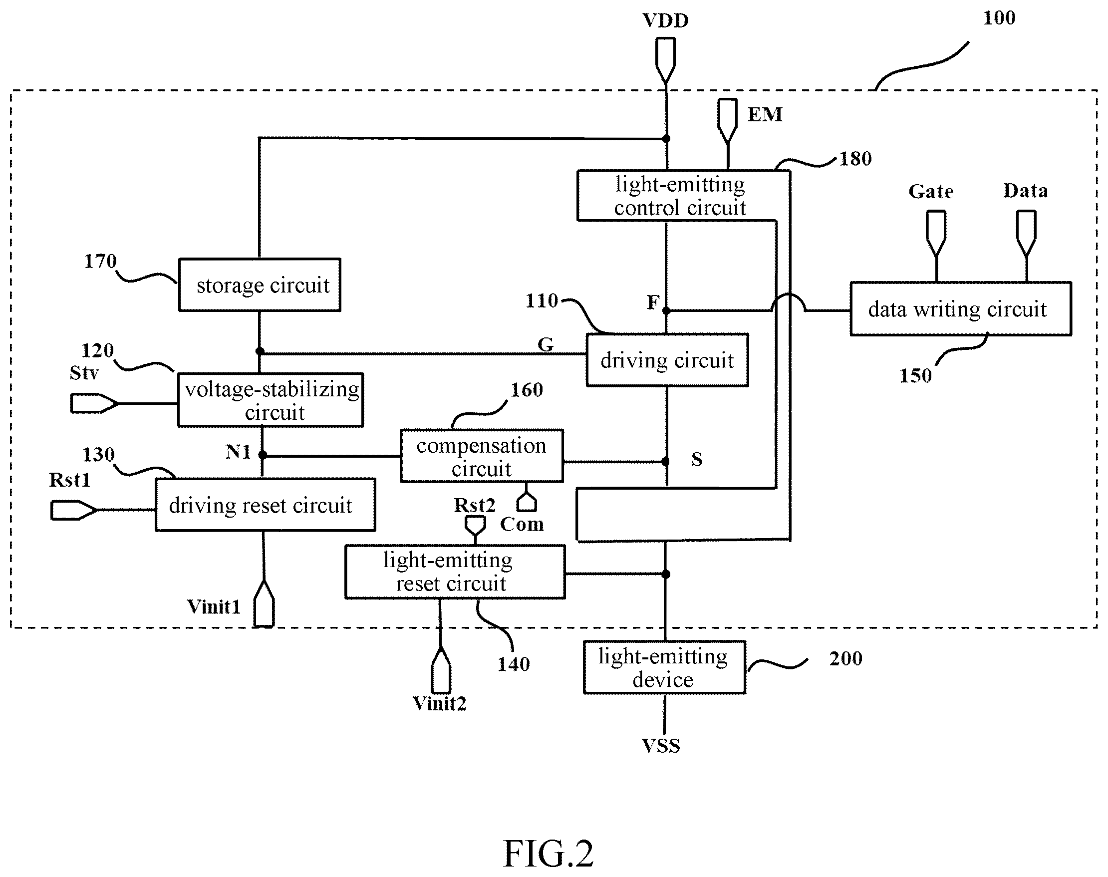 Patent US12347374 Figure 2 – Array substrate for display panel improving response speed of pixel circuit