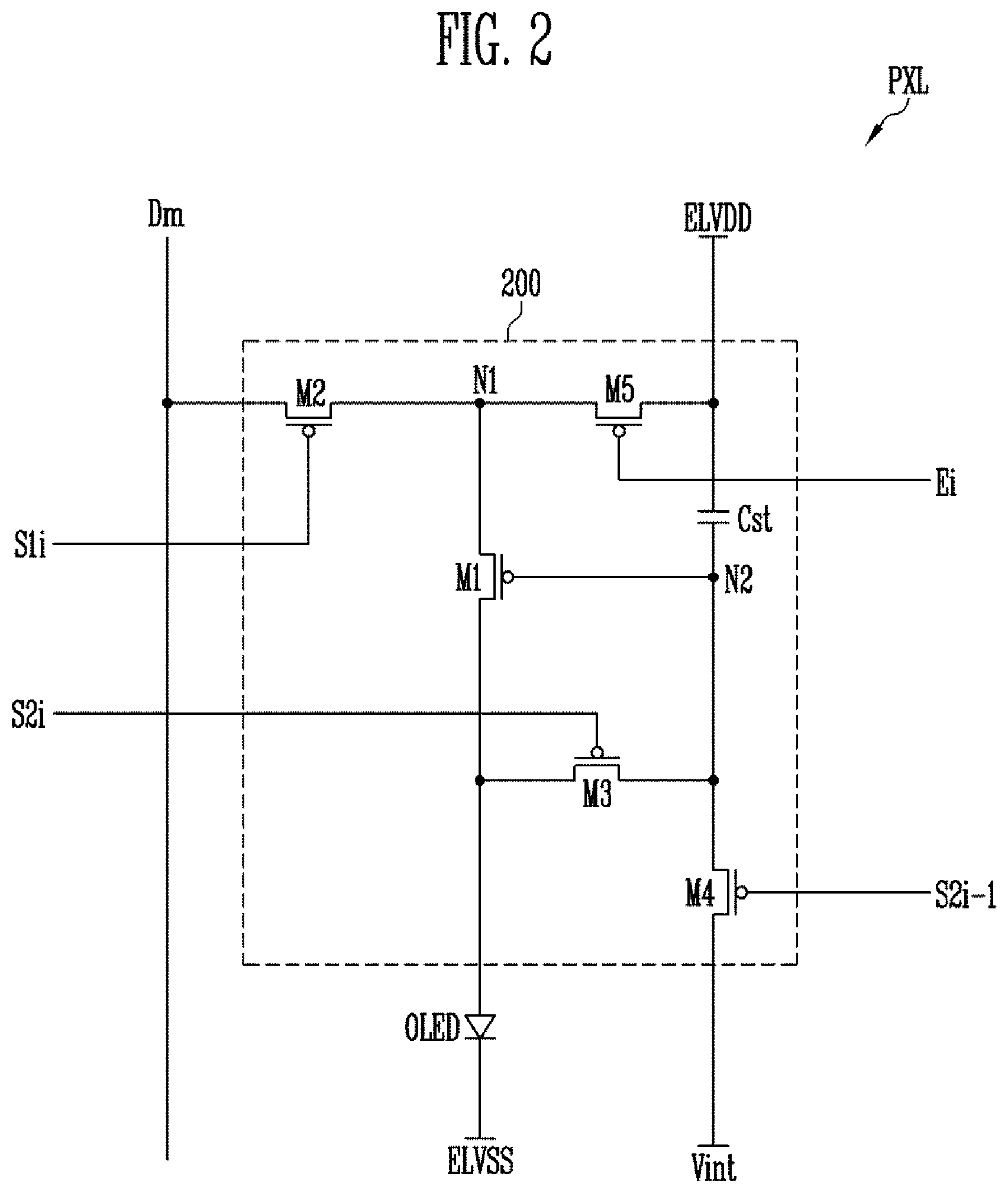 Patent US12347381 Figure 2 – Organic light emitting display device