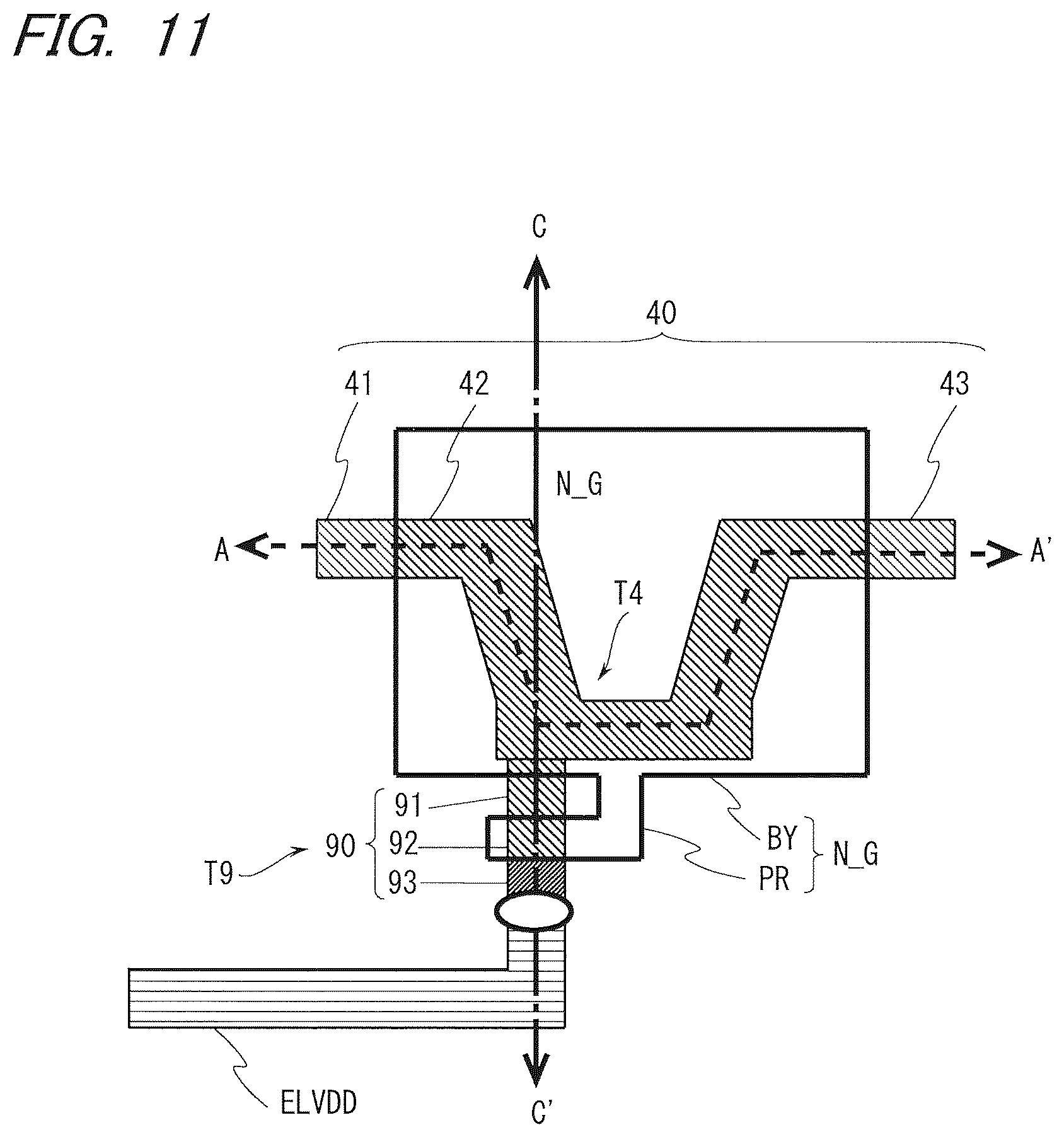 Patent US12347383 Figure 11 – Display device