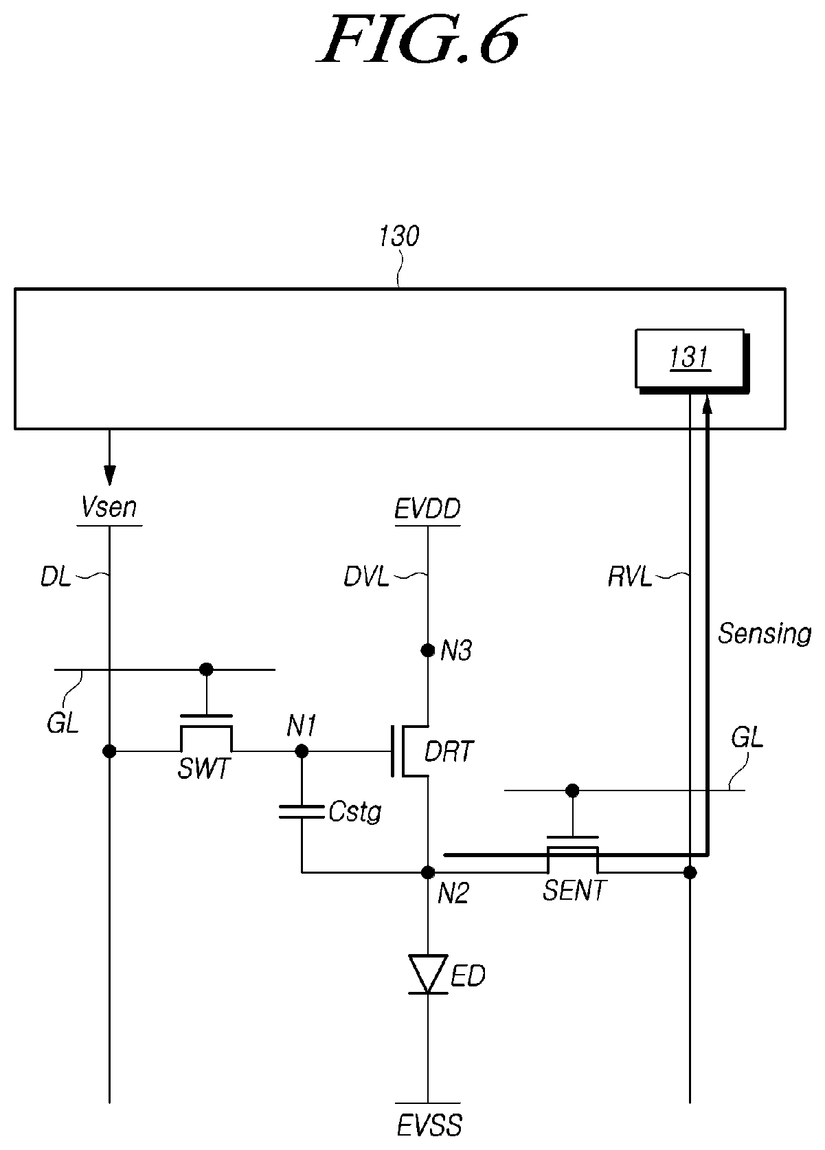 Patent US12347392 Figure 6 – Display device and a method of driving the same with pixel compensation using estimated and actual degradation