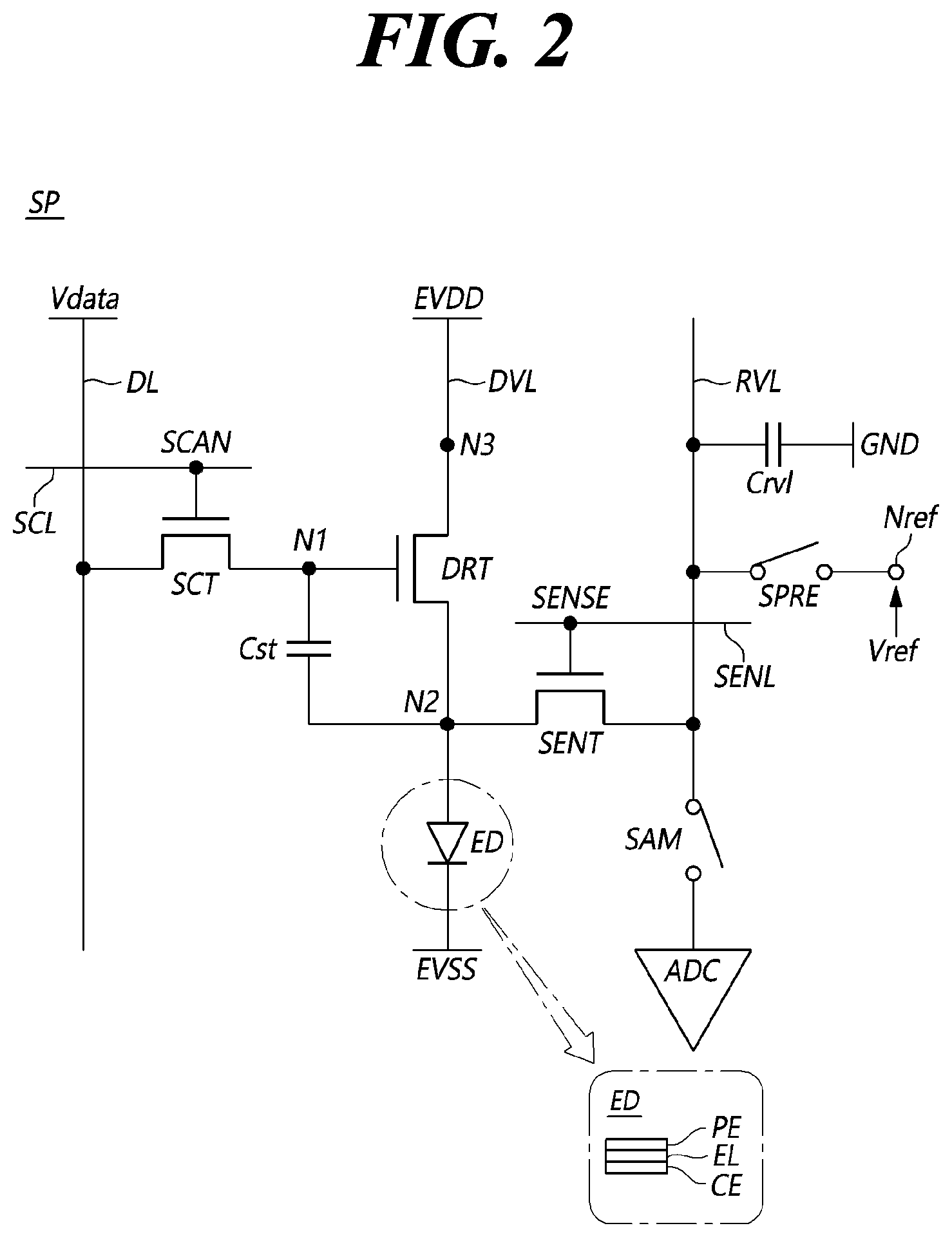Patent US12347393 Figure 2 – Display device and driving method