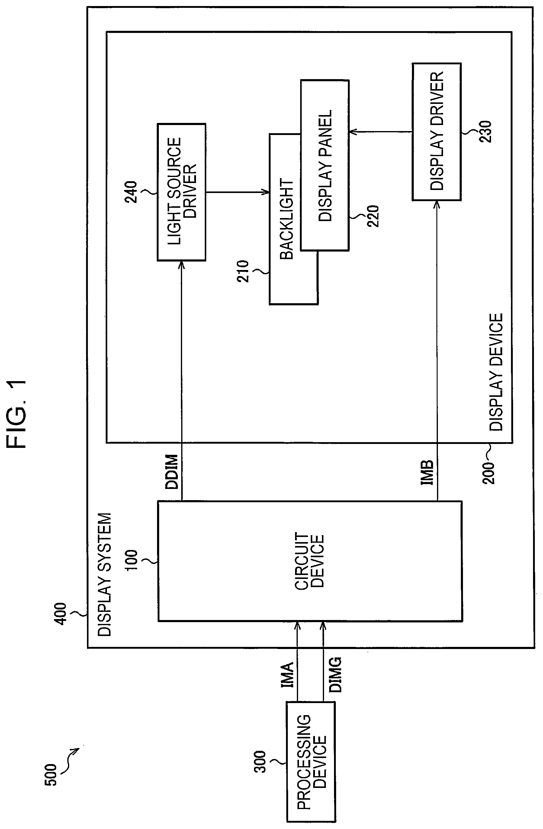 Patent US12347396 Figure 1 – Circuit device and display system