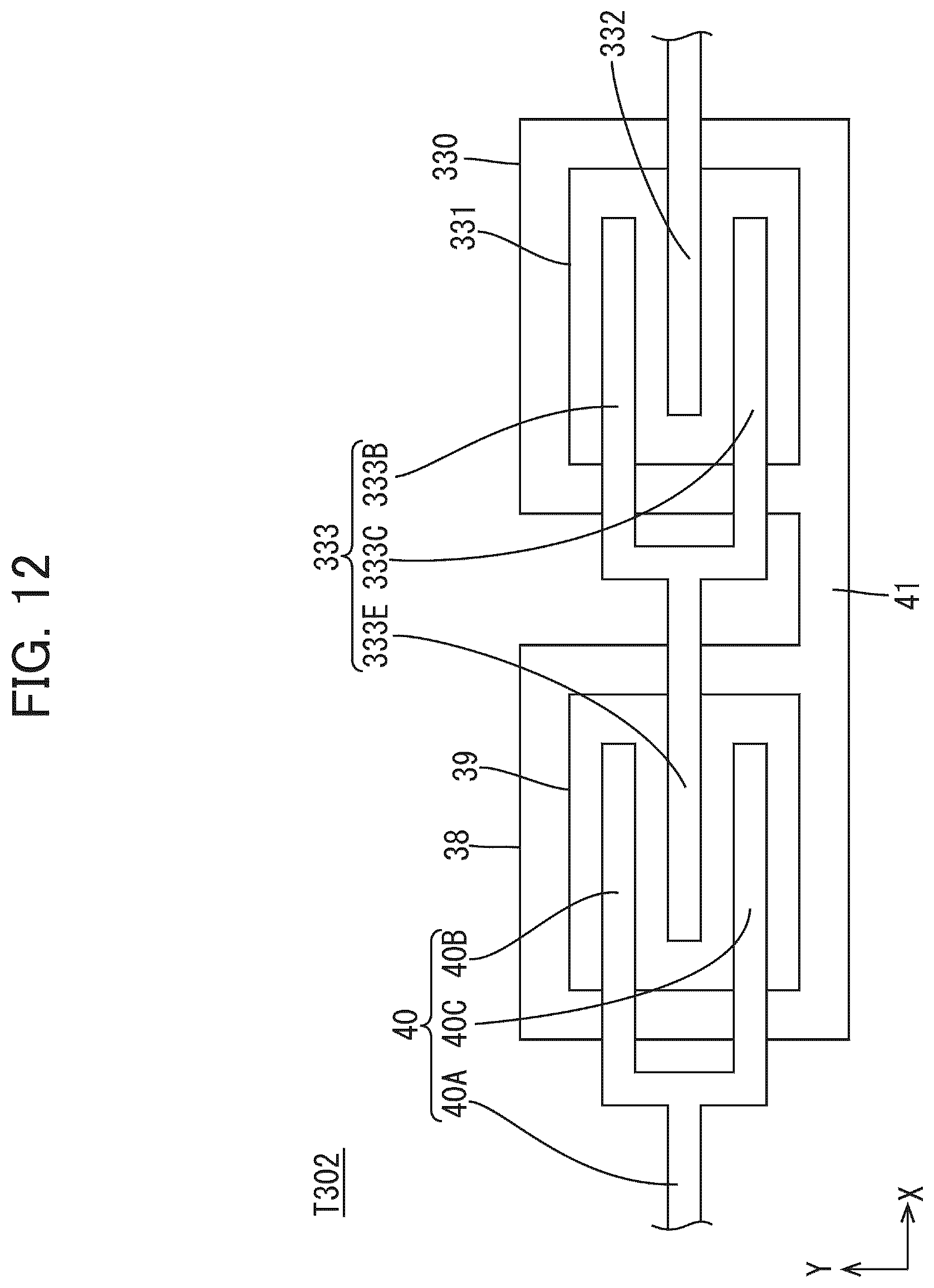 Patent US12347403 Figure 12 – Transistor, circuit substrate, and display device