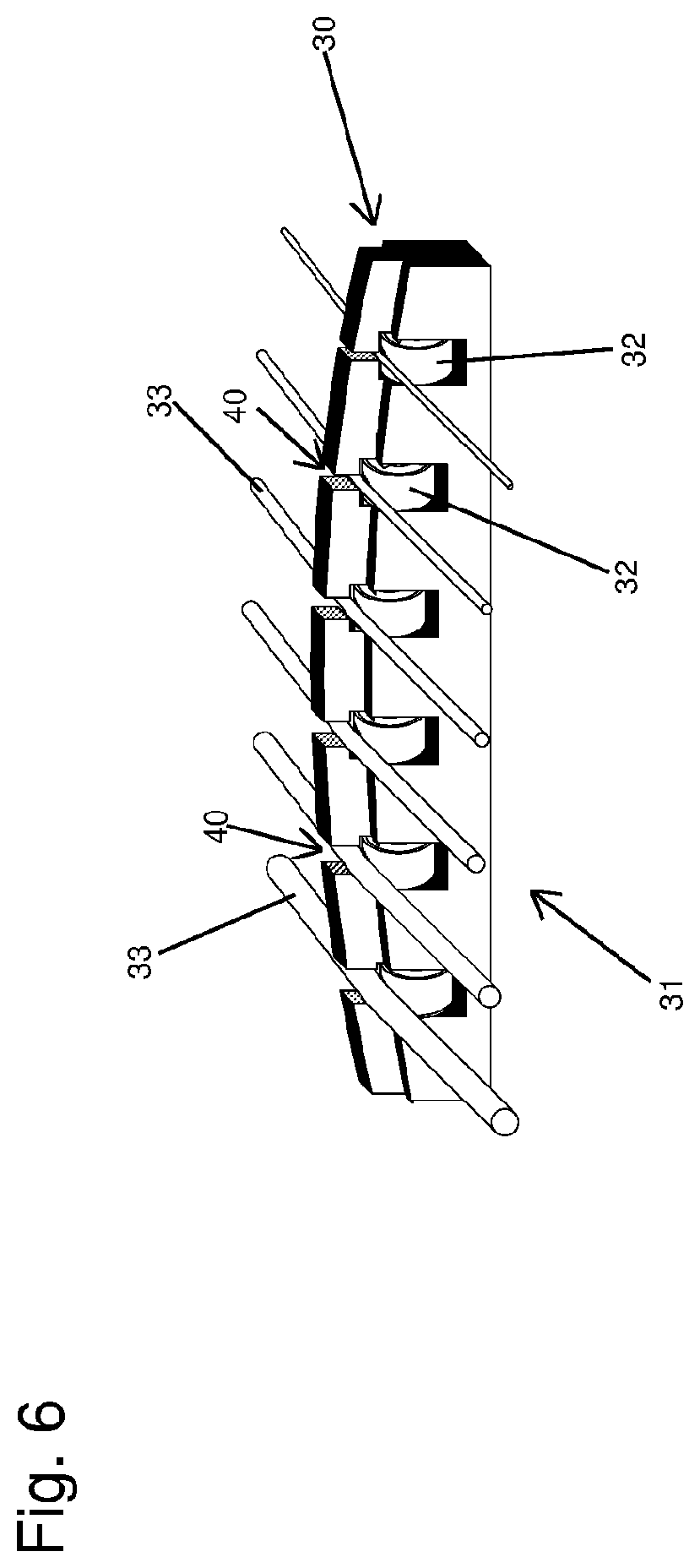 Patent US12347407 Figure 6 – Nut and string tree for a stringed musical instrument