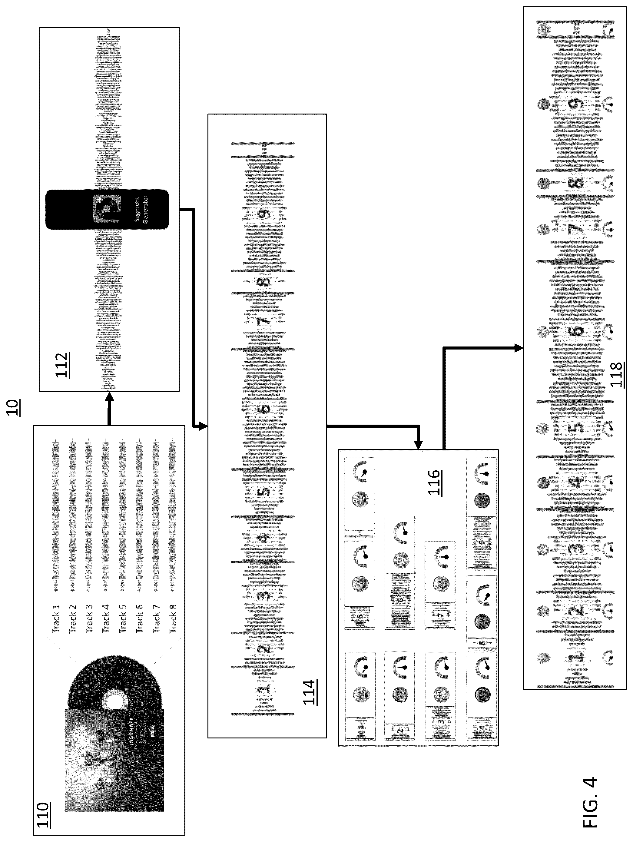 Patent US12347409 Figure 4 – Systems and methods for converting music into segmented digital assets for dynamic uses in digital experiences