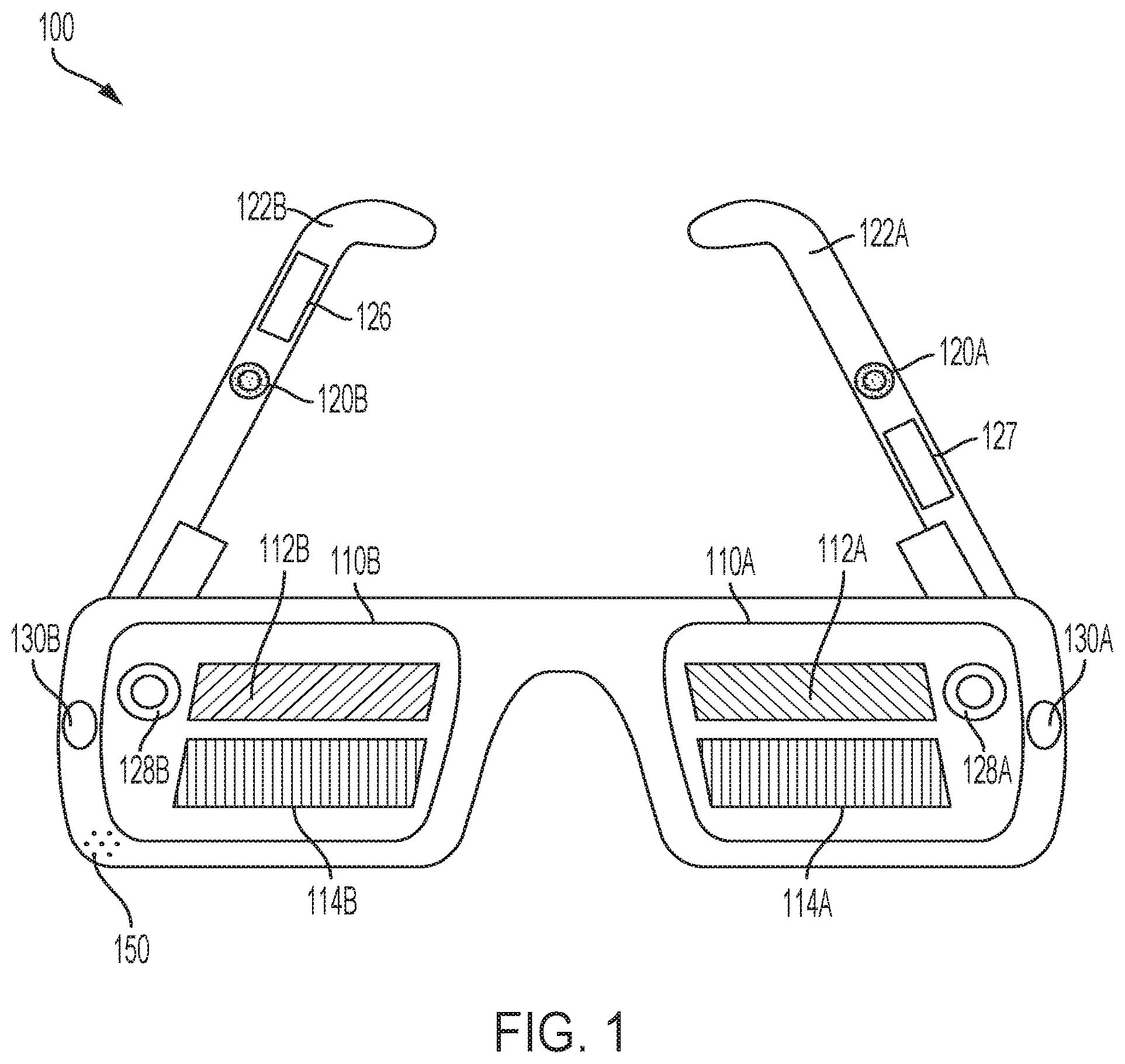 Patent US12347448 Figure 1 – Wearable system speech processing